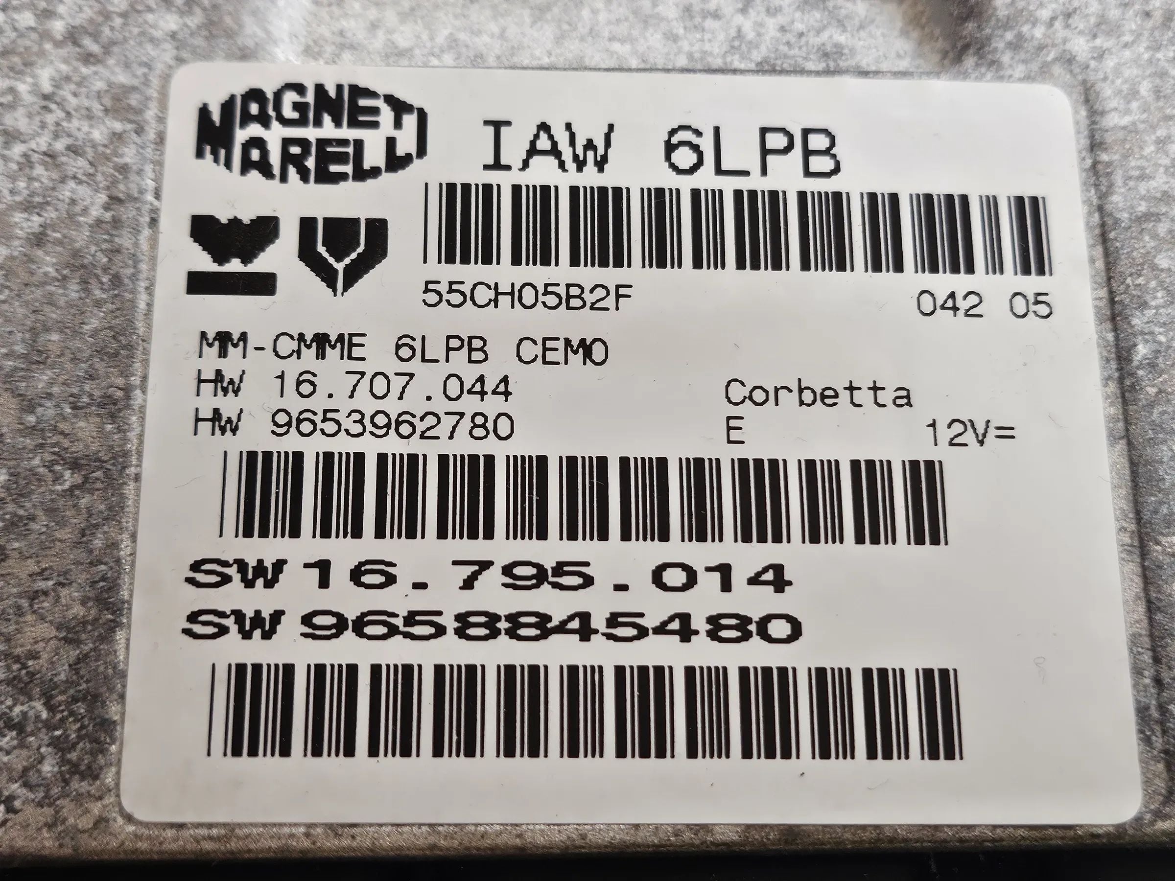 อะไหล่แท้ CITROËN C5 I DC 2.0 140 PS กล่องควบคุมเครื่องยนต์ ECU 9658845480 9653962780