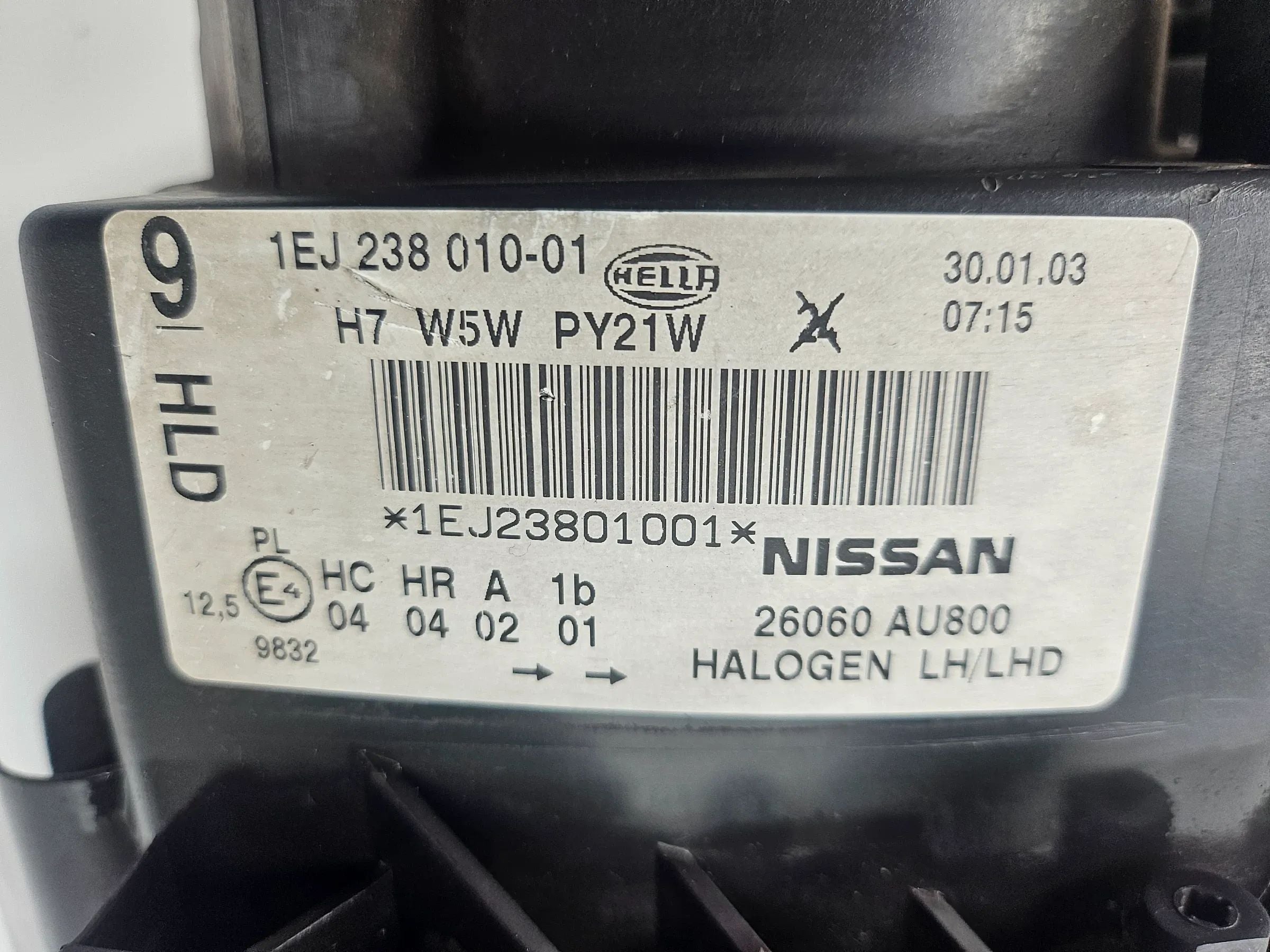 Scheinwerfer für Nissan PRIMERA Kombi P12 links 26060AU800 H7 26060AU80B 05-2003