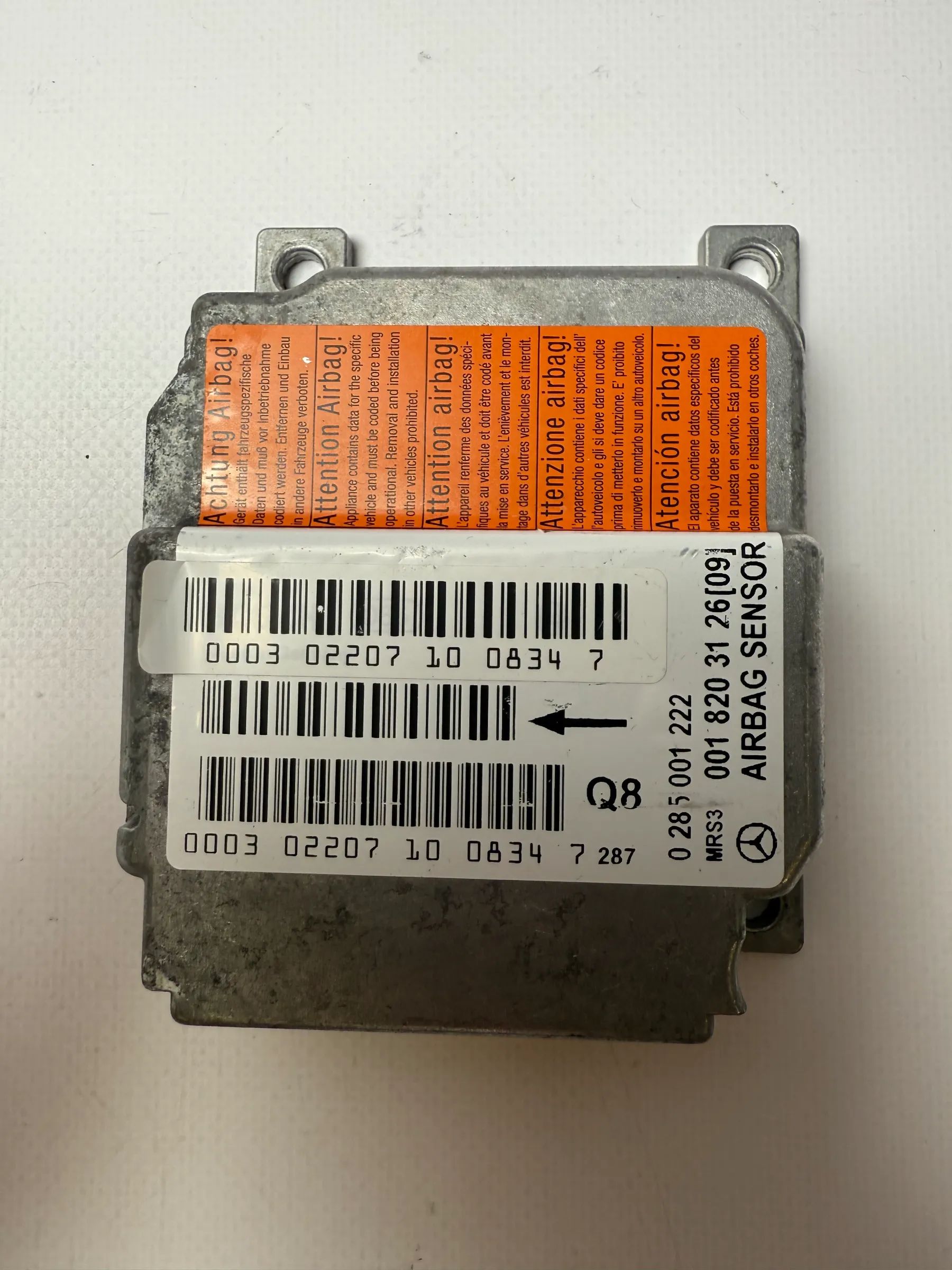 Mercedes-Benz A-Klasse 140 Module de commande Airbag 001820312609 / 0285001222
