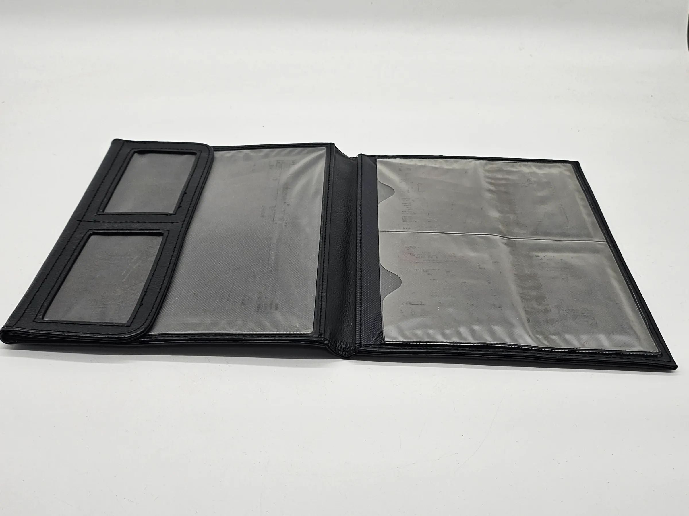 原装宝马黑色皮革车辆文件夹，见图片