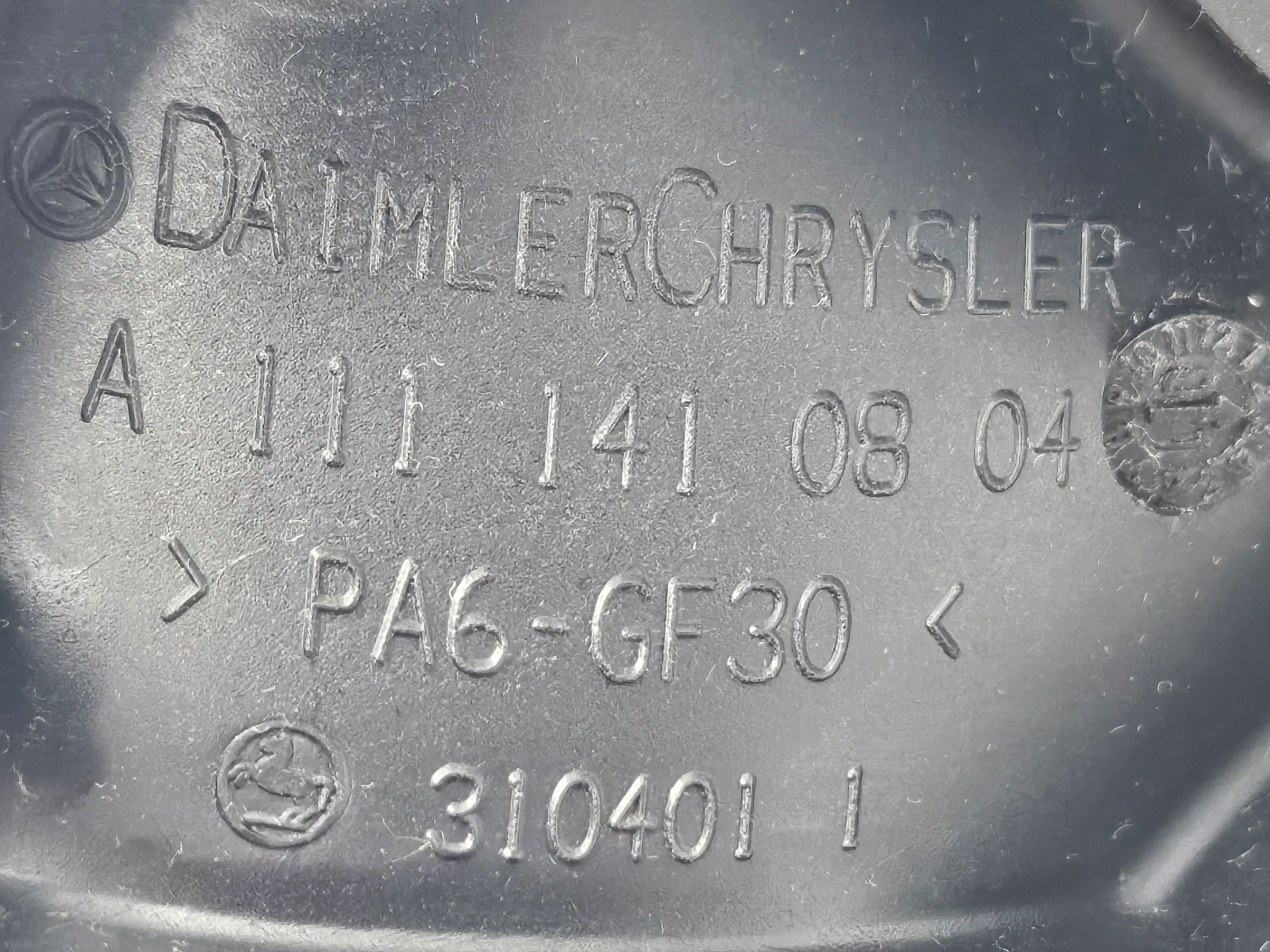 Original Mercedes Benz W203 CL203 Tubo aspirazione Ansaugstutzen A1111410804