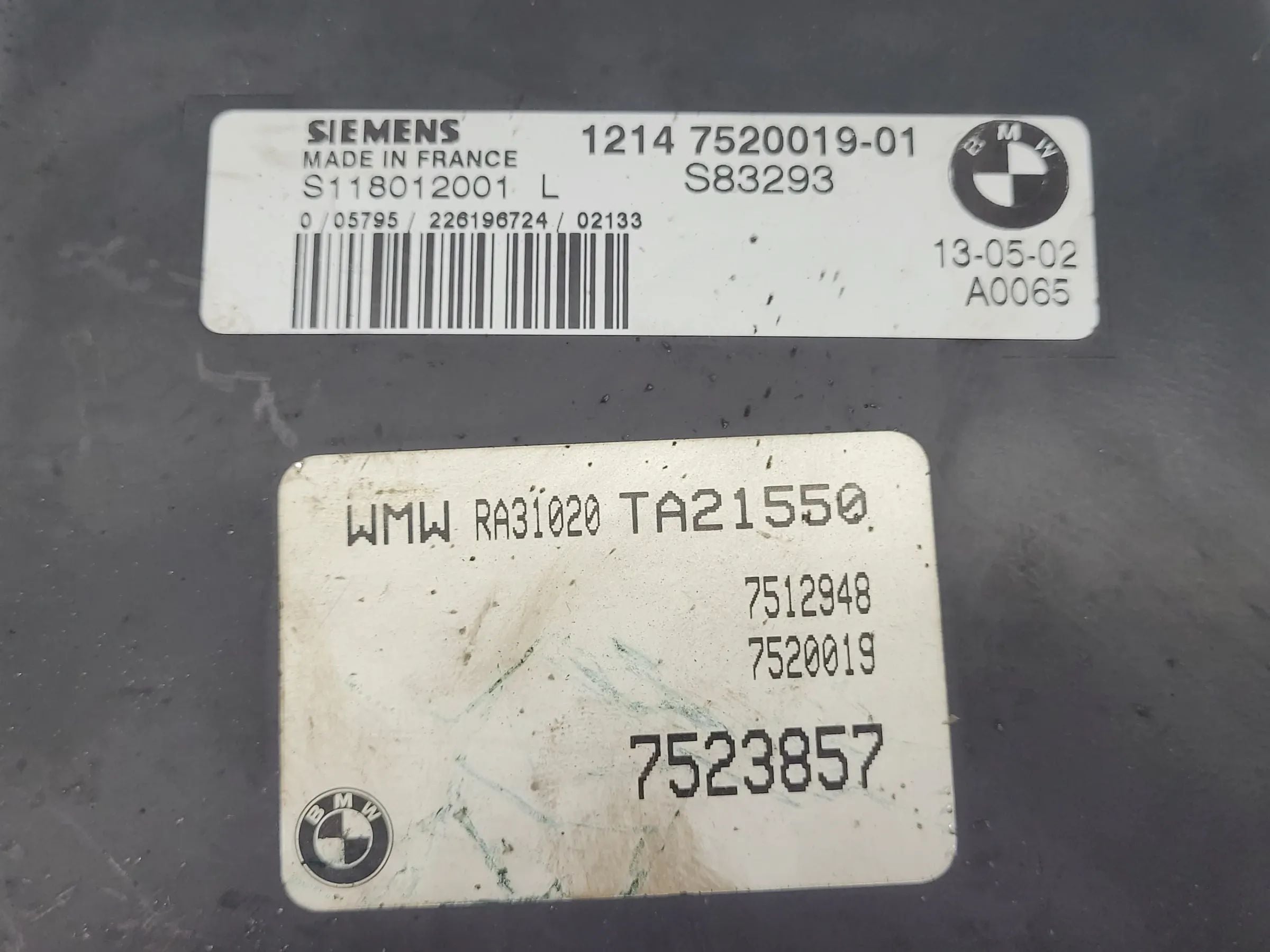Original Mini One (R50/R53) Motorsteuergerät Steuergerät ECU 12147520019-01