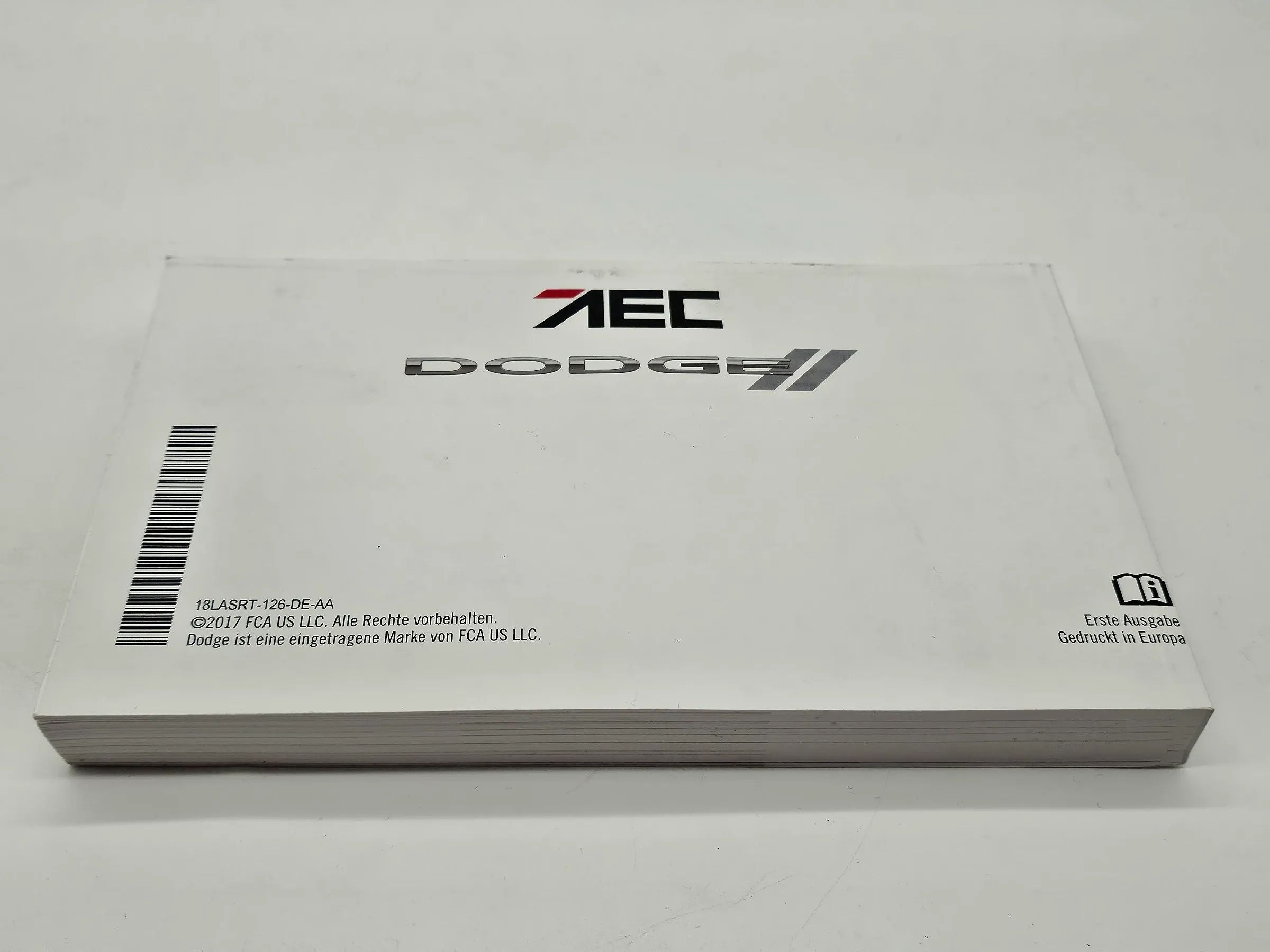 Original  Dodge Challenger SRT Bordbuch 2018 Bedienungsanleitung deutsch