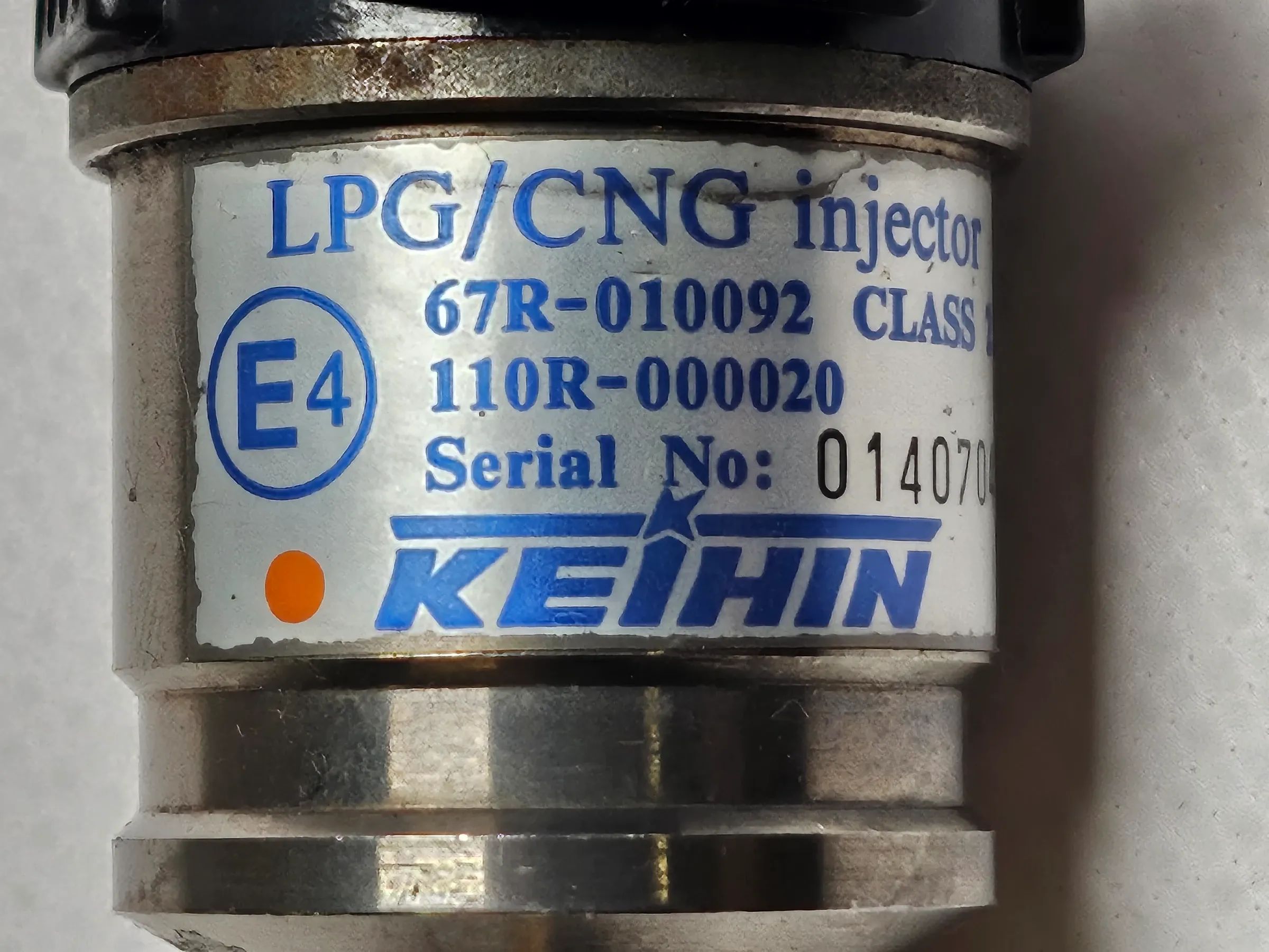 Orig Keihin Injector Injection Nozzle LPG CNG Class 67R-010092 110R-000020 orange 