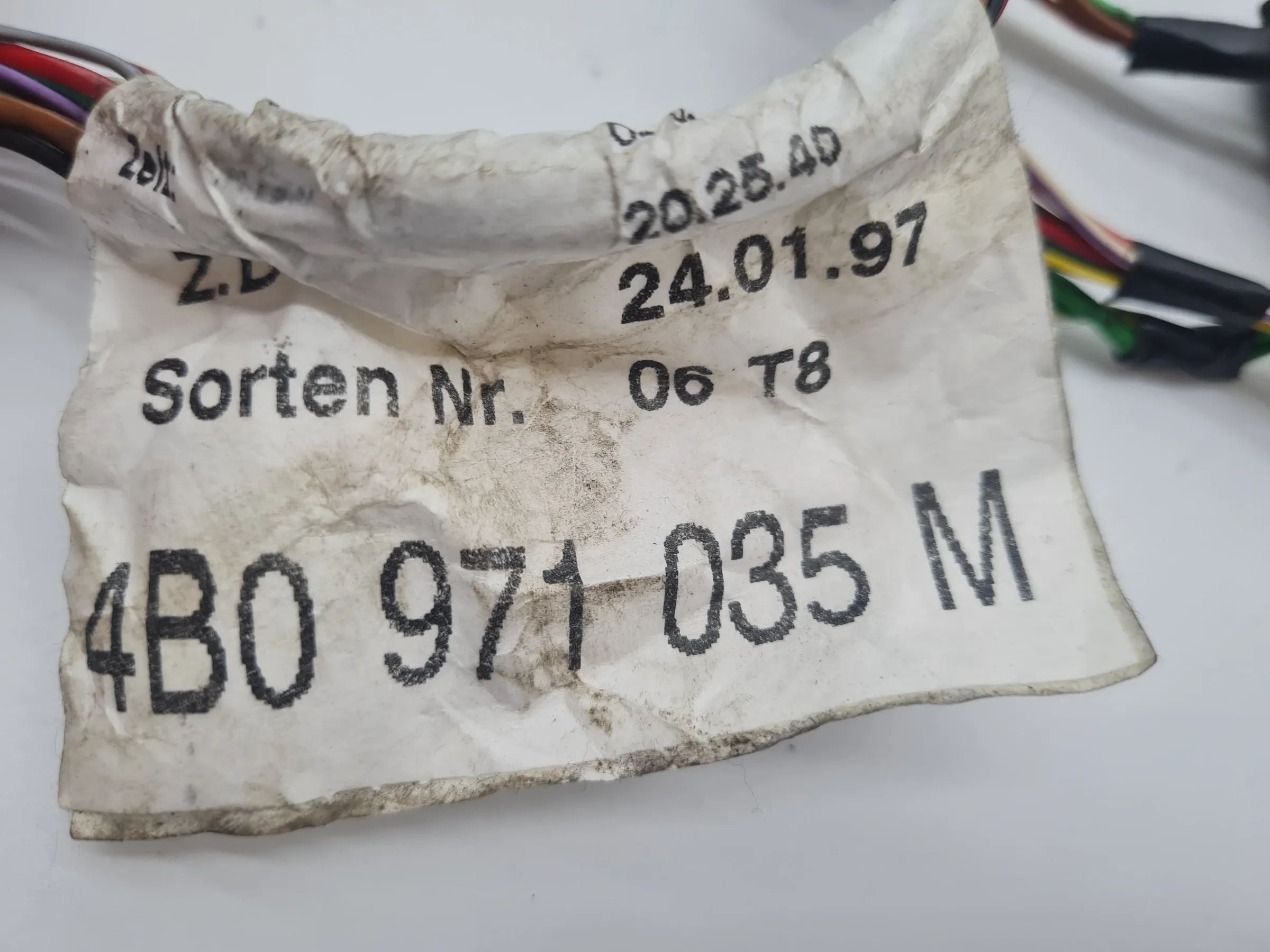 Original Audi A6 (4B2/4B4) Türkabelbaum Kabelbaum Vorne Rechts 4B0971035M (B)