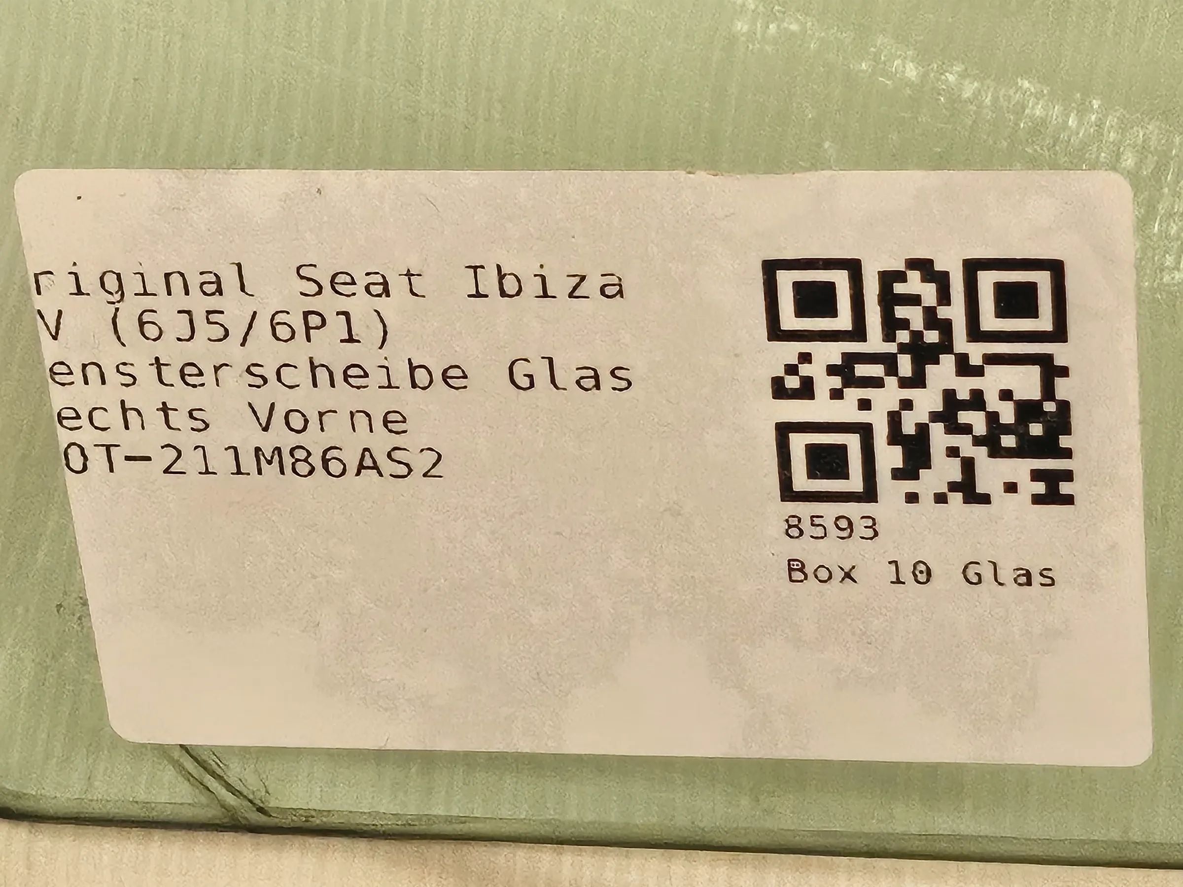 Original Seat Ibiza IV (6J5/6P1) Fensterscheibe Glas Rechts Vorne DOT-211M86AS2