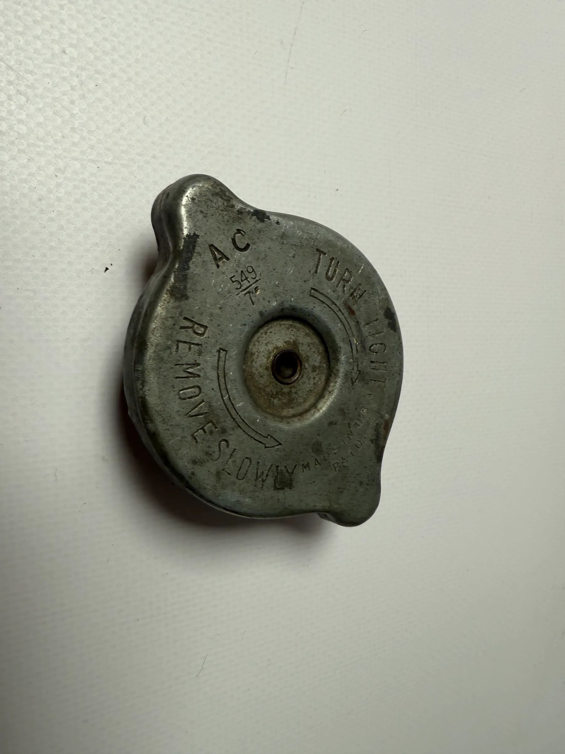 Original Opel AC Delco Tapón de Radiador para Rekord, Commodore, Admiral, Kapitän, etc. 549 7