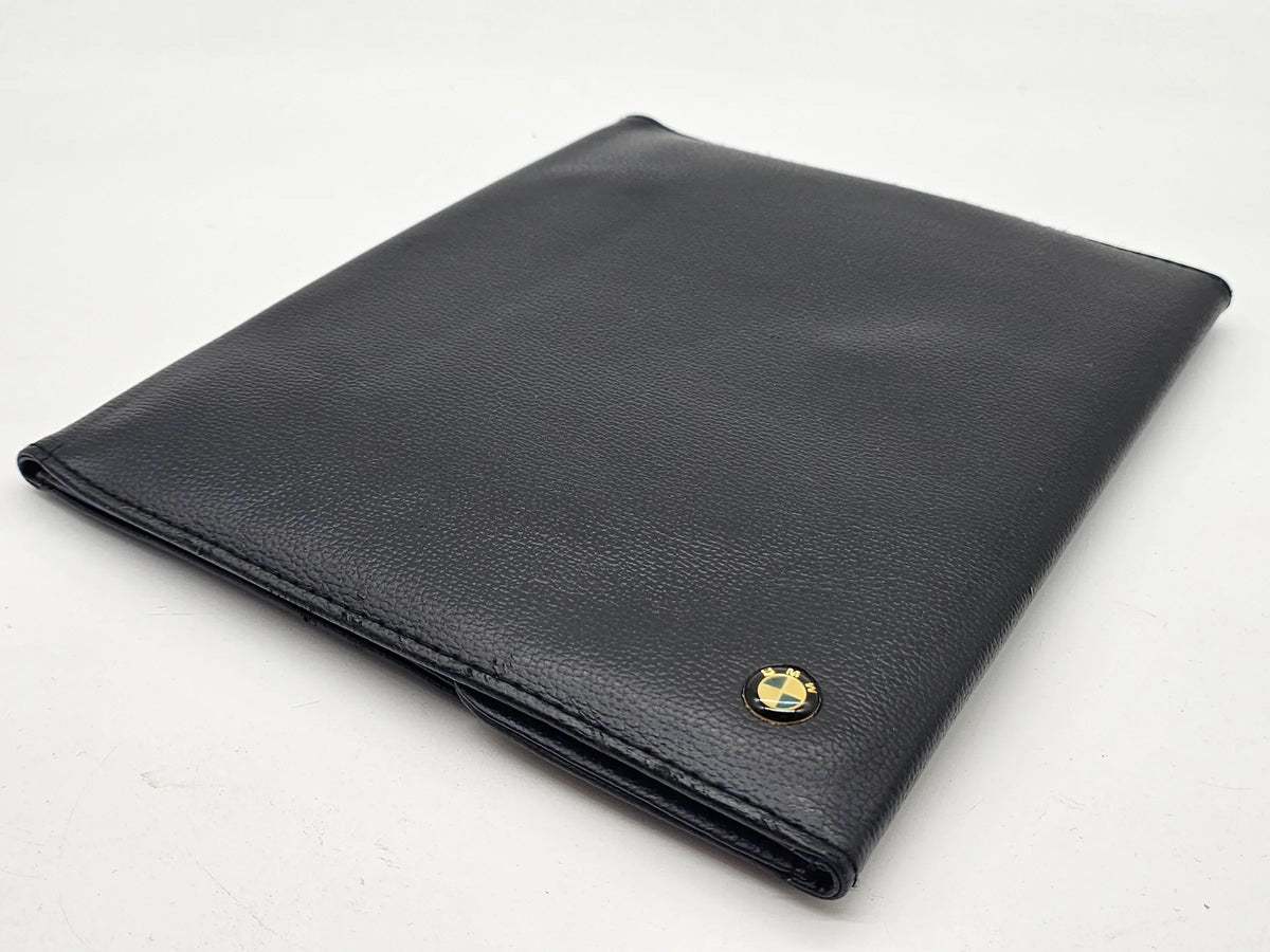 原装宝马黑色皮革车辆文件夹，见图片