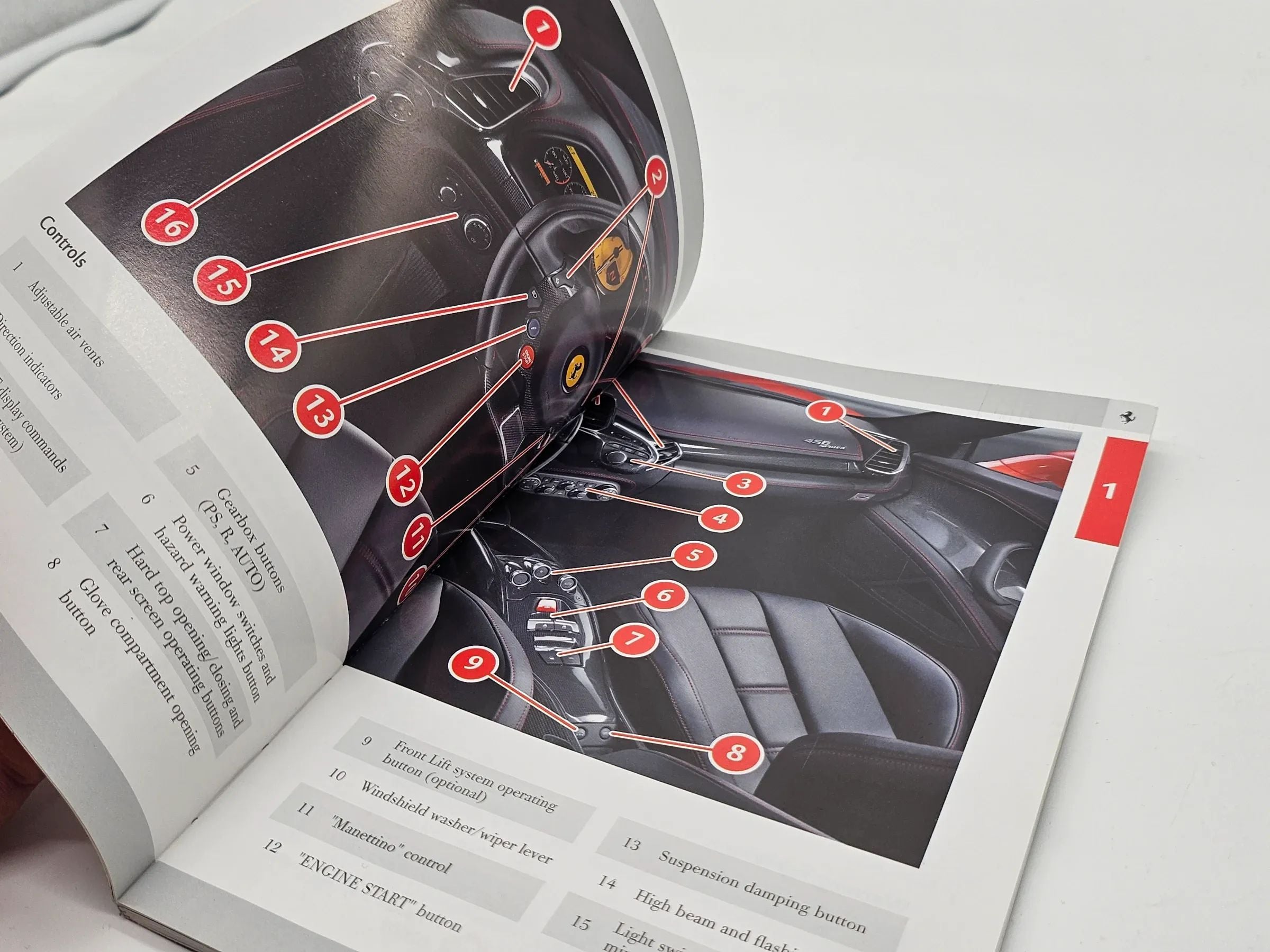 Original Ferrari 458 Spider Reference Guide Handbuch englisch  Stand 06/2013