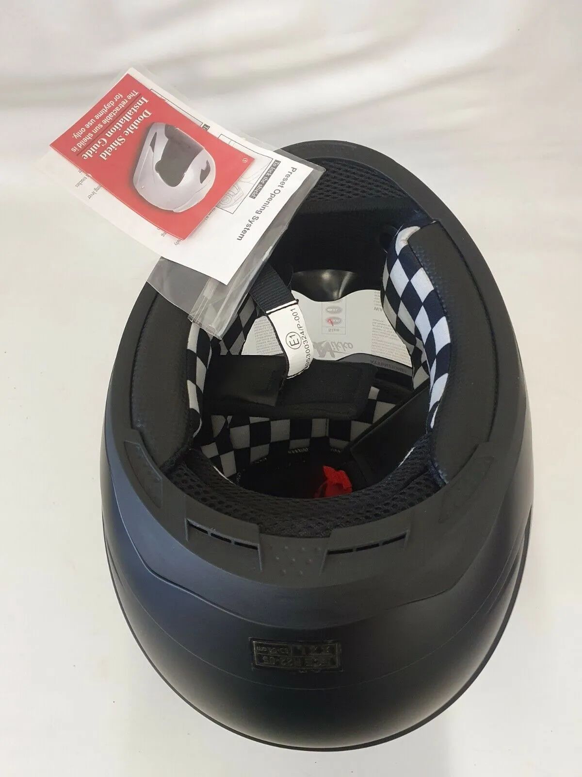 casco de moto original Nikko casco de moto negro mate talla XXL 63-64 cm N-916