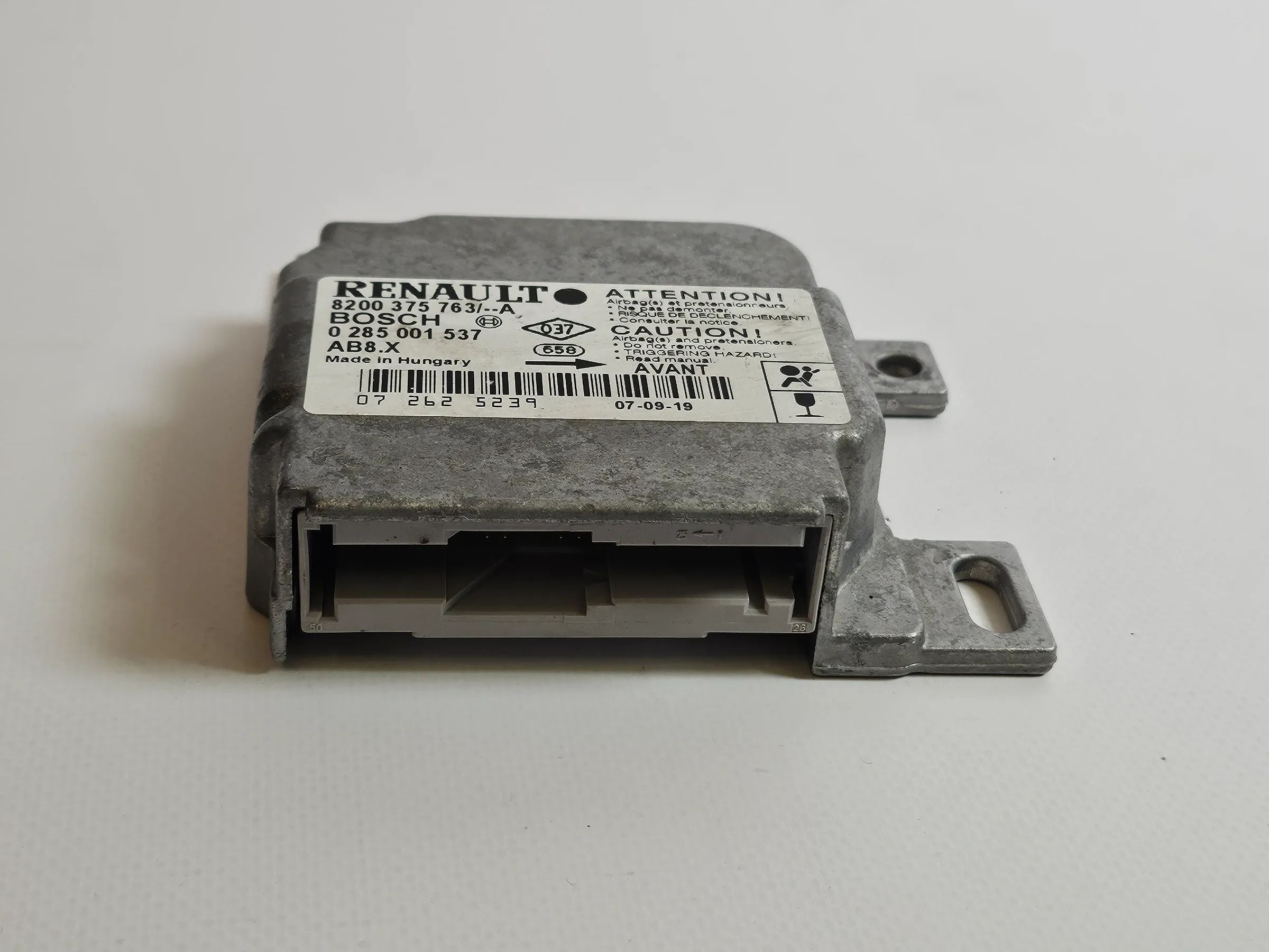 Original Airbag Steuergerät Renault Clio 2 II 8200375763A Bosch 0285001537