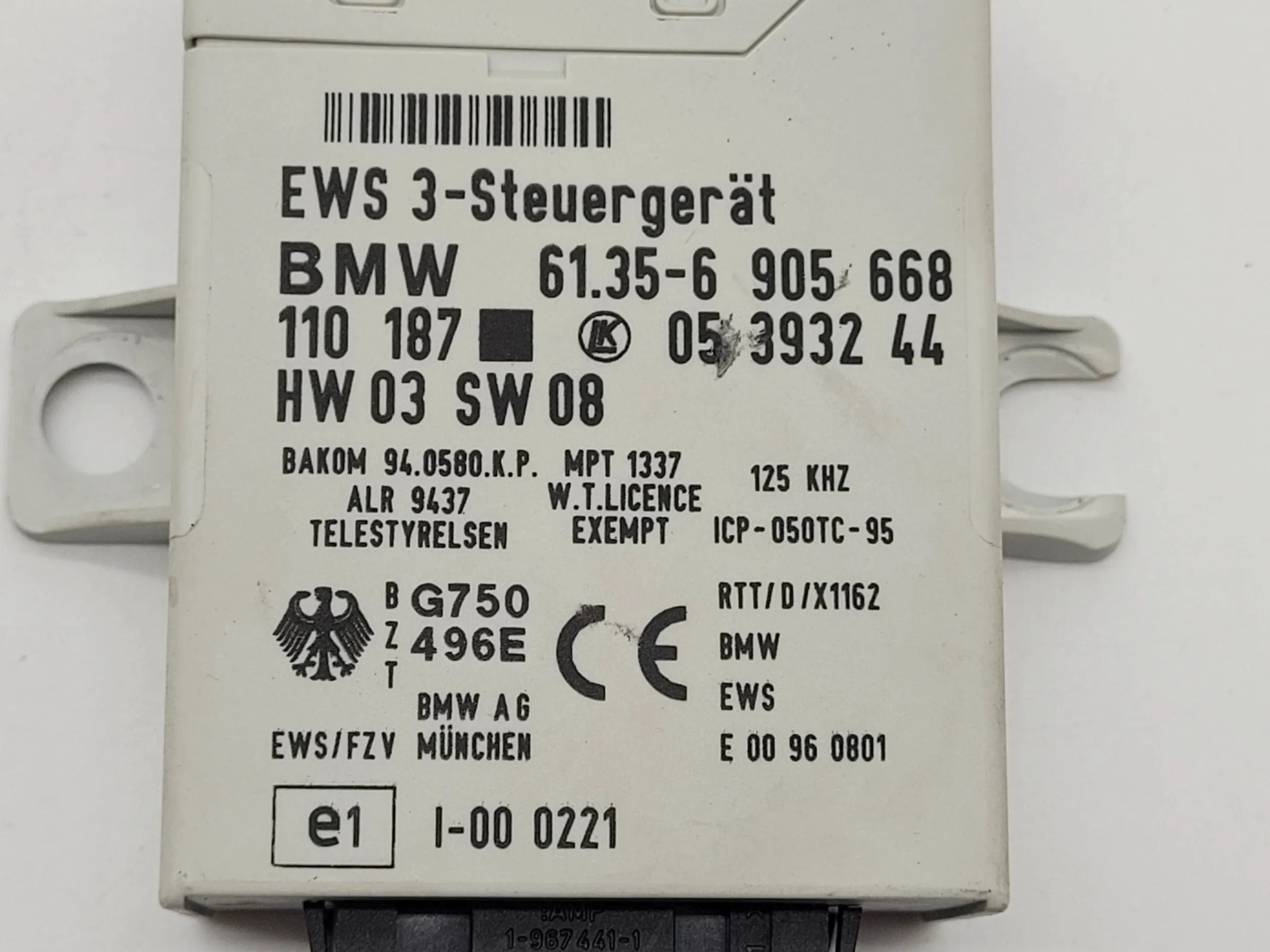 BMW 5er Touring E39 Steuergerät EWS 3 Wegfahrsperre 61.35-6905668 Original