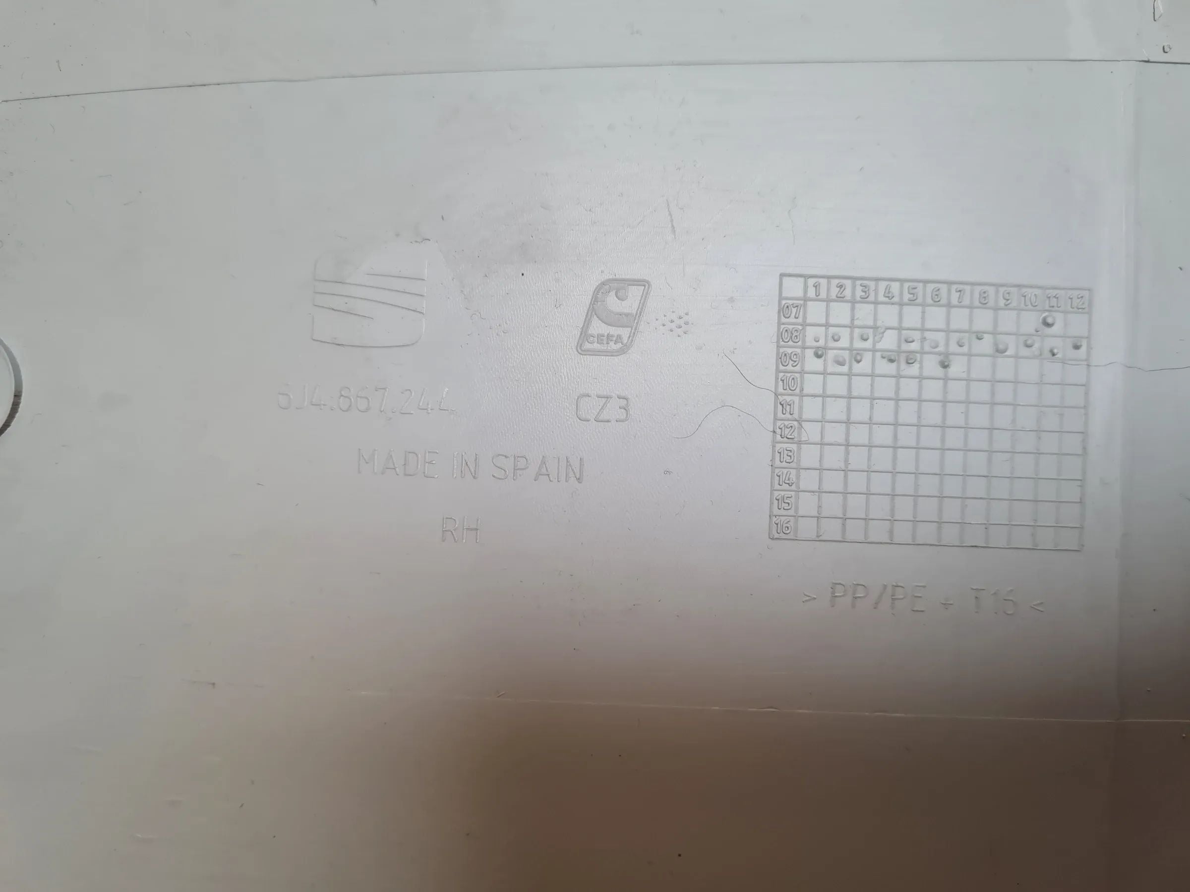 Original Seat Ibiza IV (6J5/6P1) Abdeckung Verkleidung B-Säule Rechts 6J4867244
