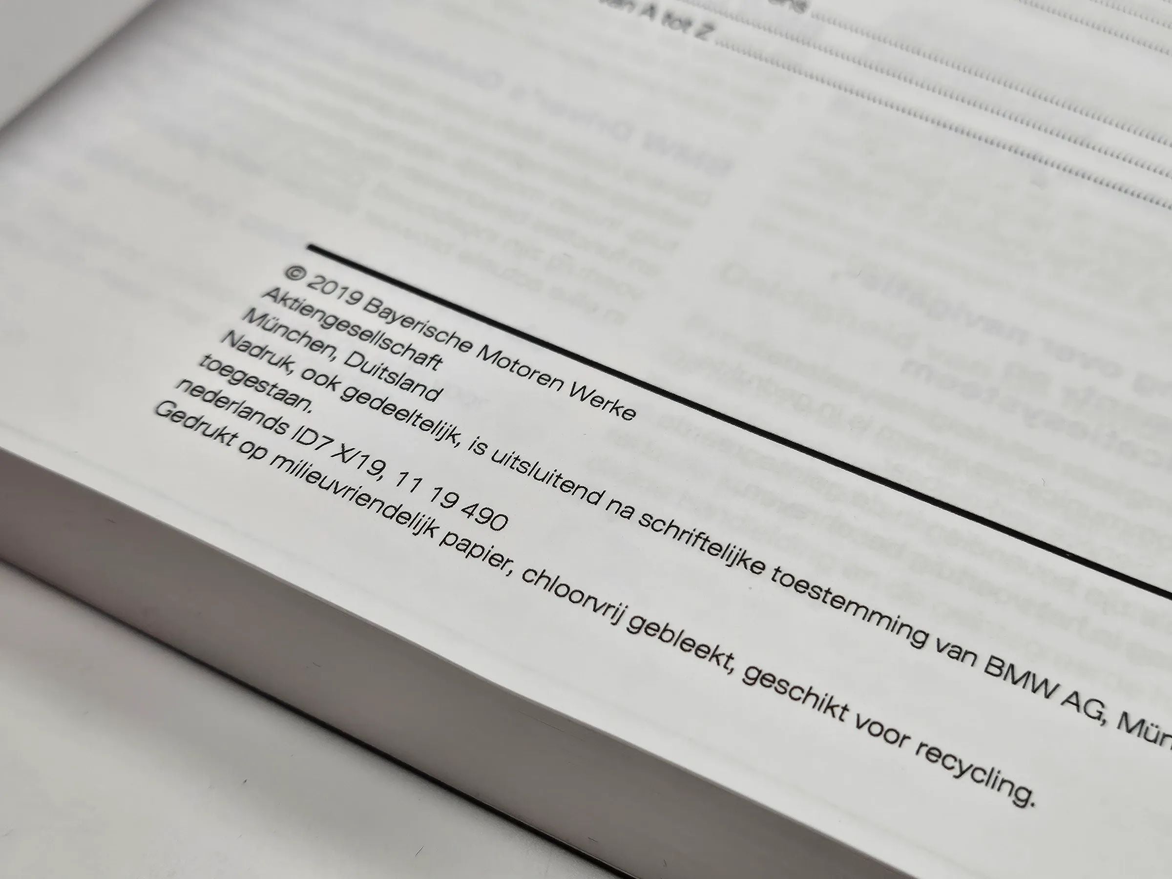 BMW 8er G15 COUPE Betriebsanleitung 2019 Bedienungsanleitung niederländisch