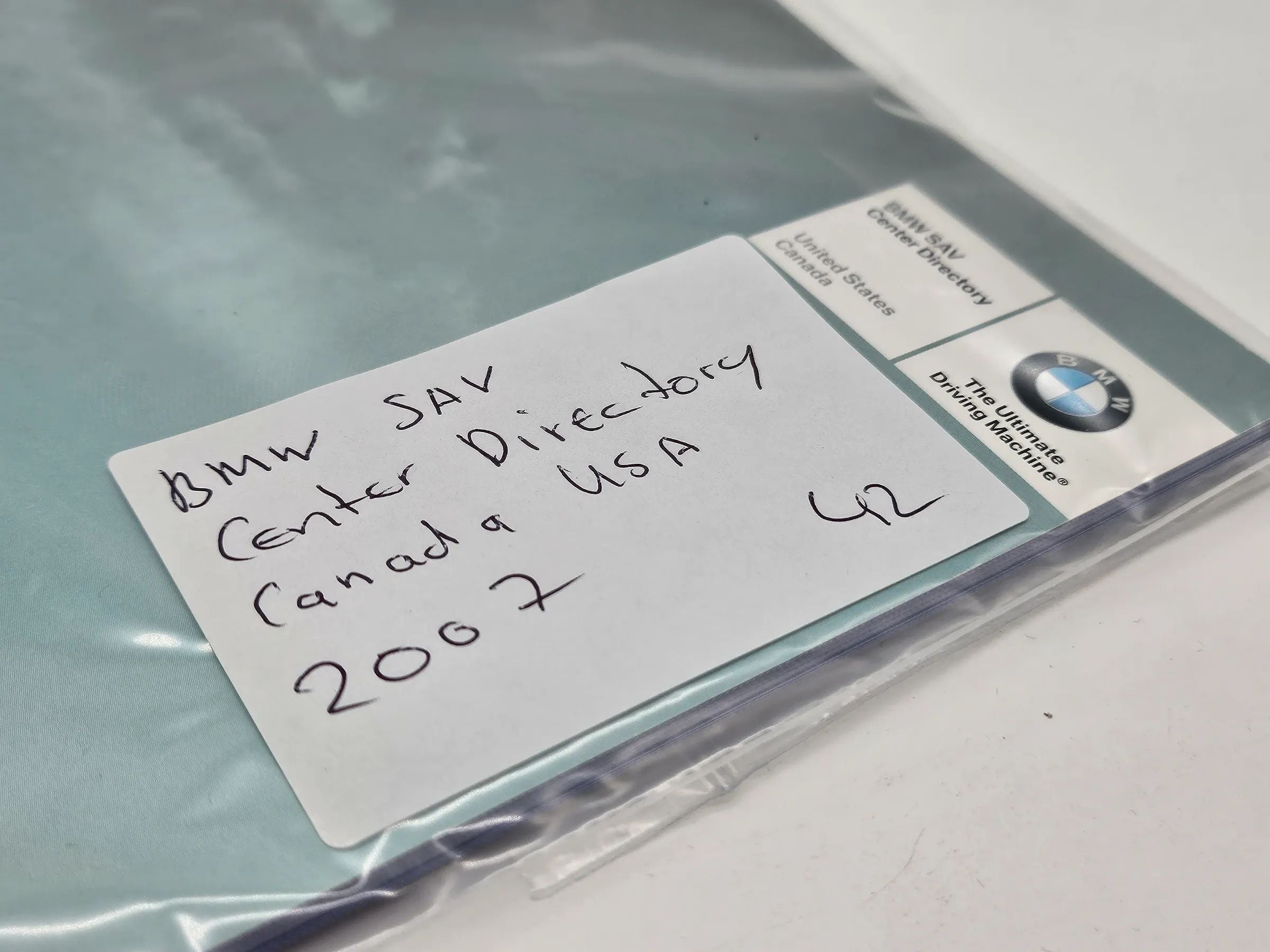 Original BMW X5 E70 2007 SAV Center Directory Canada USA 01000443173