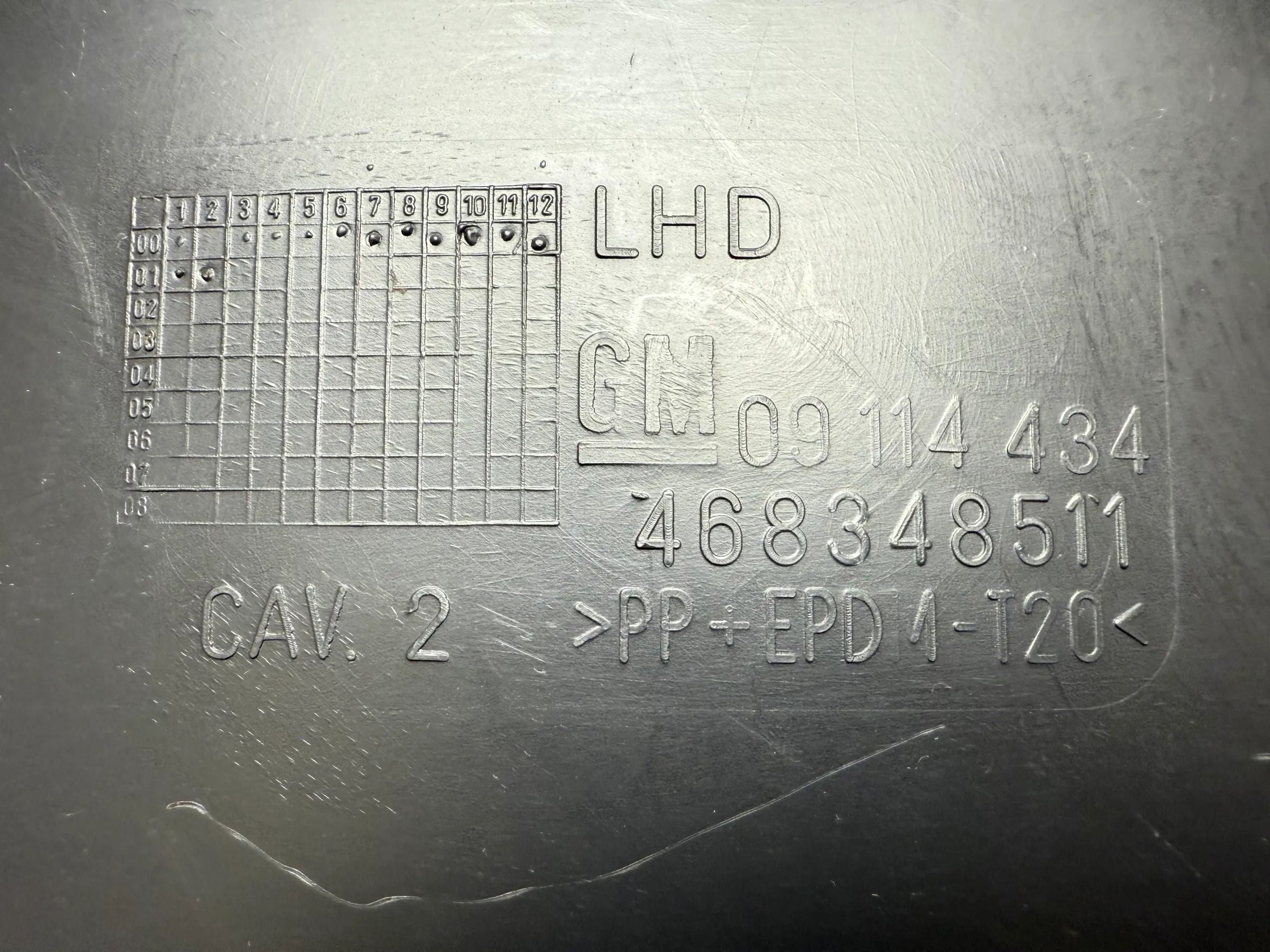 Original OPEL Corsa C / Tigra Embellecedor Cuadro de Instrumentos Tacómetro, 09114434