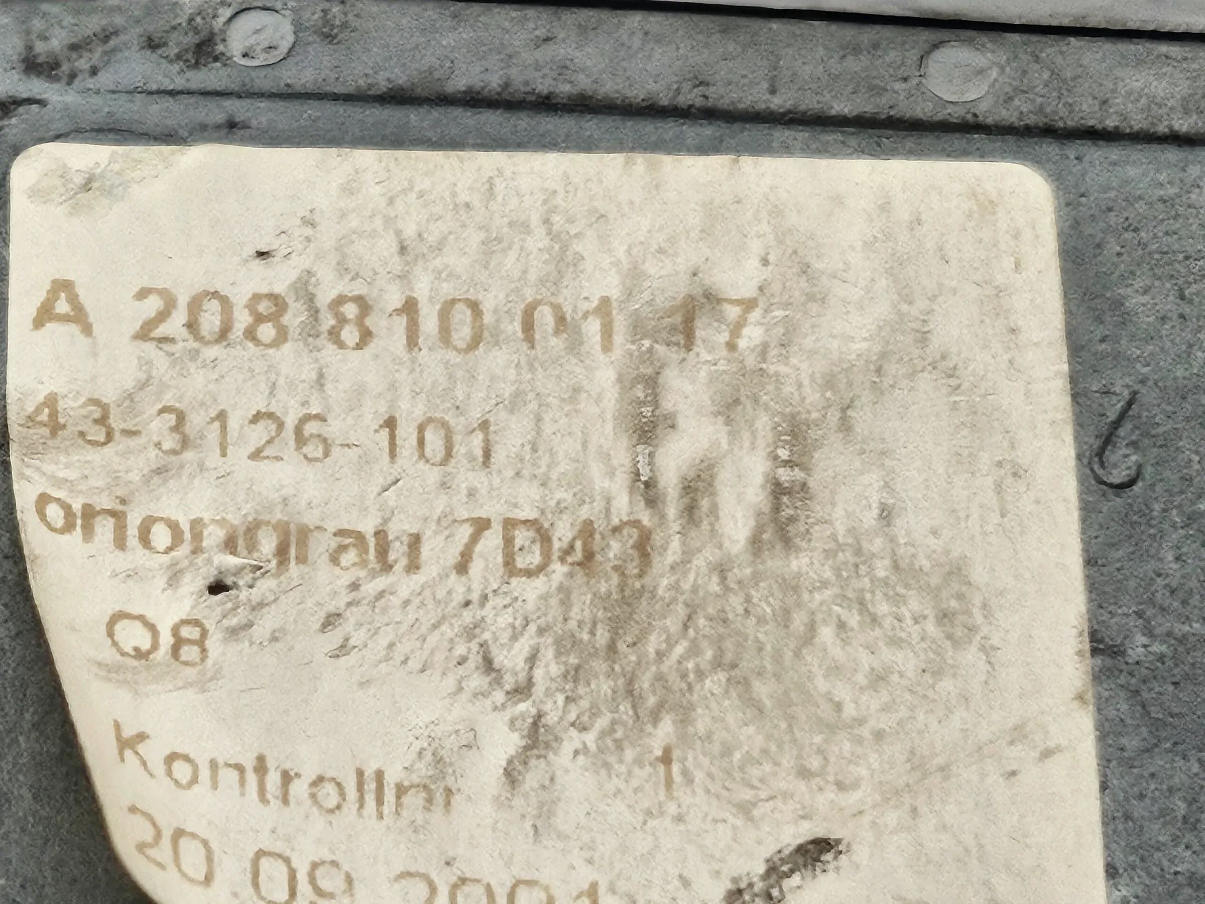 Orig. W203 C208 C209 W210 S210Innenspiegel Rückspiegel  oriongrau A 2088100117