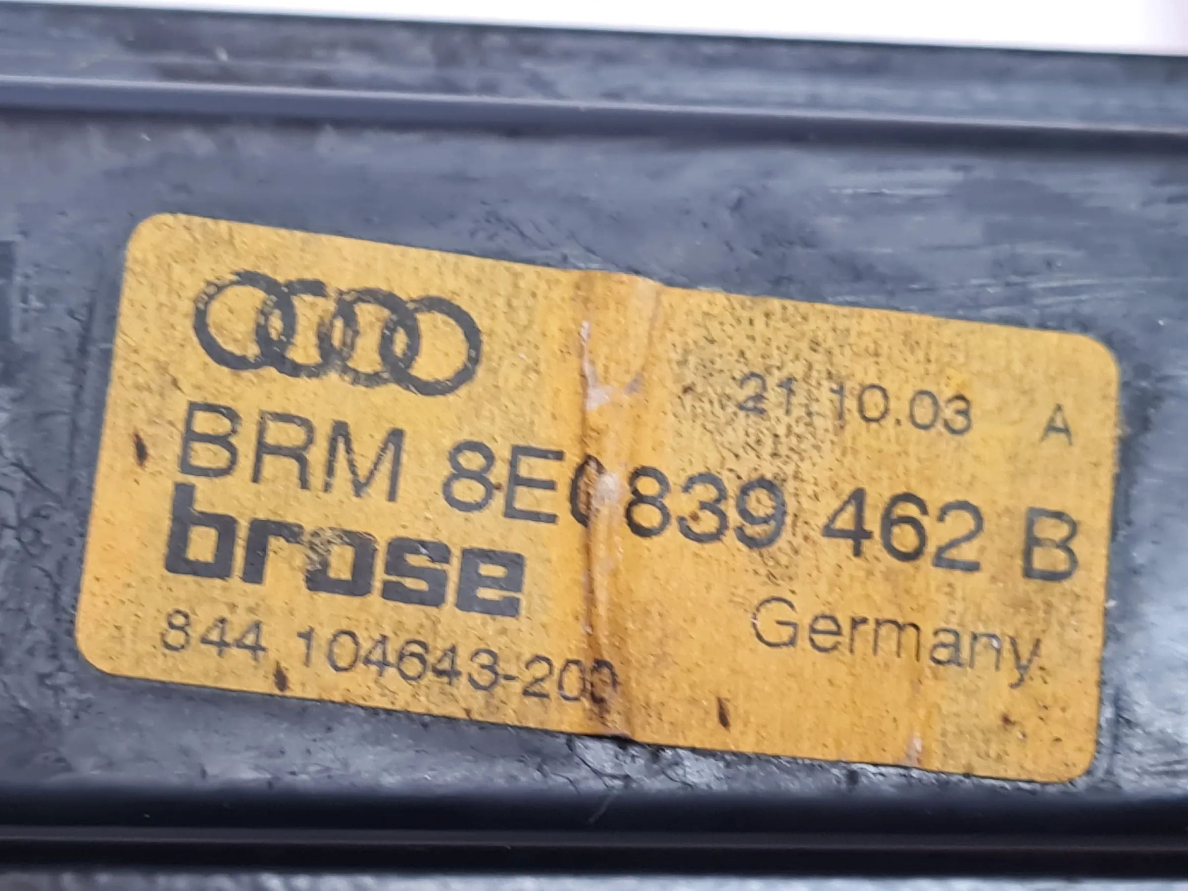 Original Audi A4 (8E/B6/B7) Fensterheber Elektrisch Rechts Hinten 8E0839462B