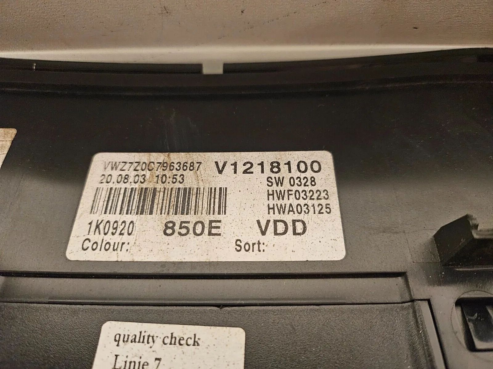 Unit Speedometer Asli VW Golf 1.6 FSI 1K/1KP/5M/1KM 1K0920850E - Auto-veritas