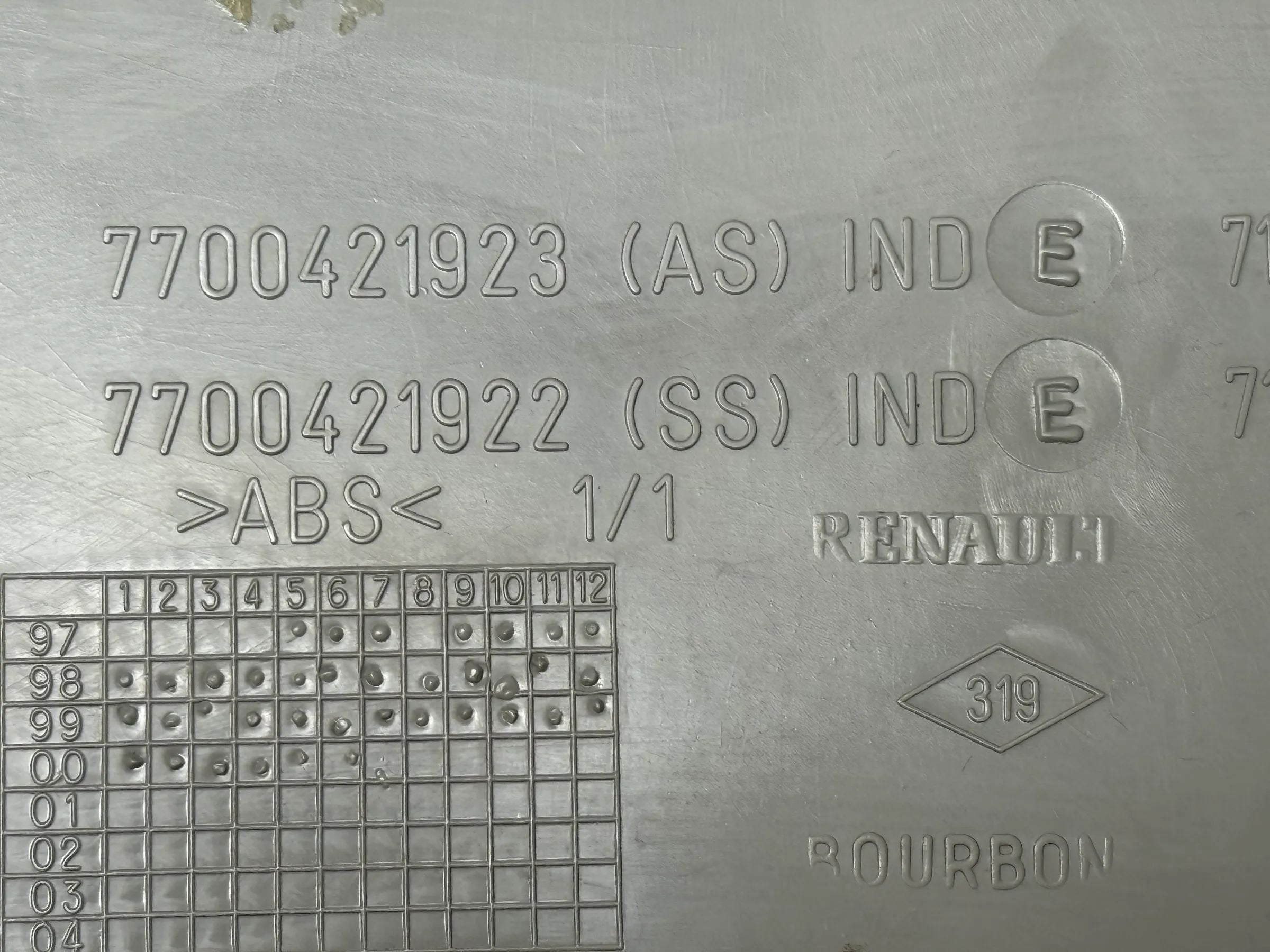 Original Renault Twingo I C06 steering column cover Bourbon 7700421923 