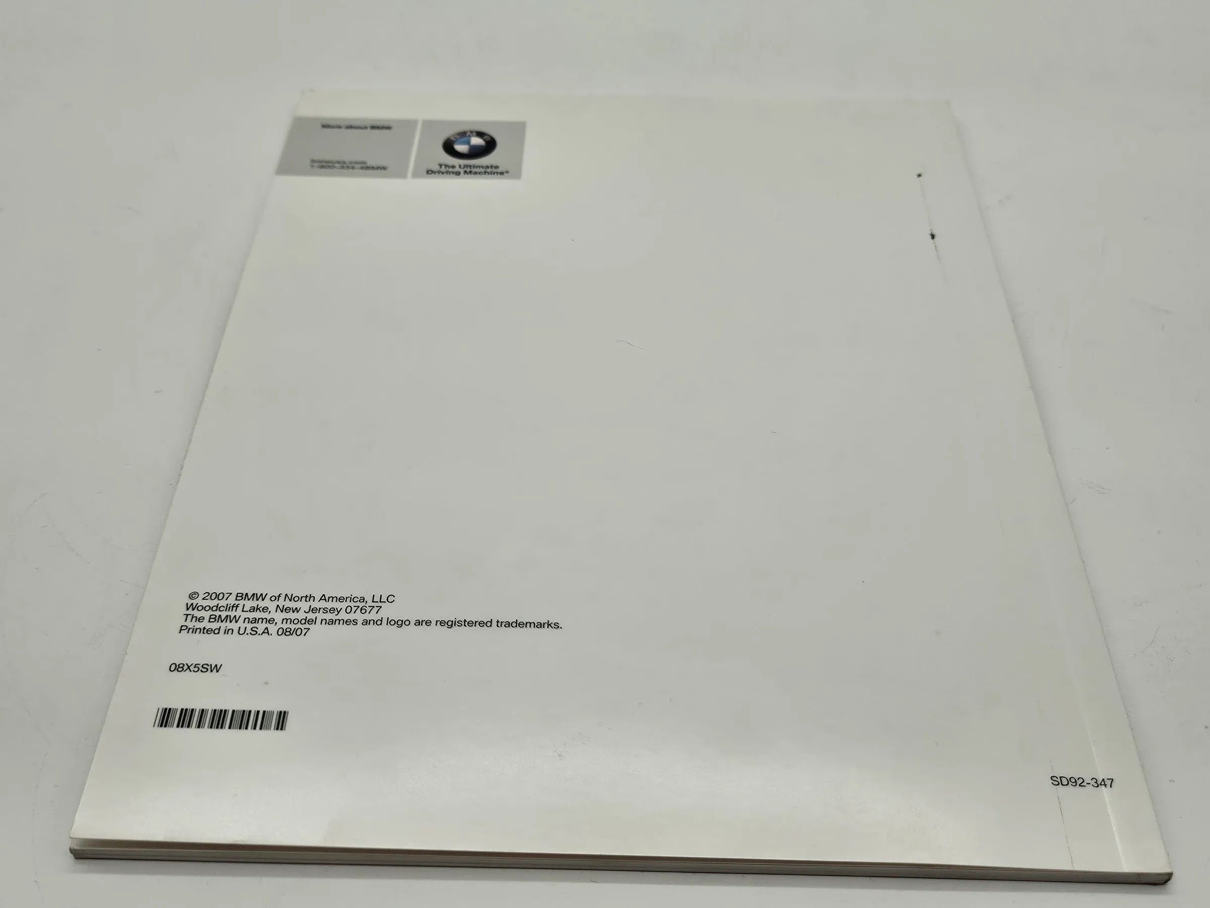 Original BMW X5 E70 2008 Service and Warranty Information englisch