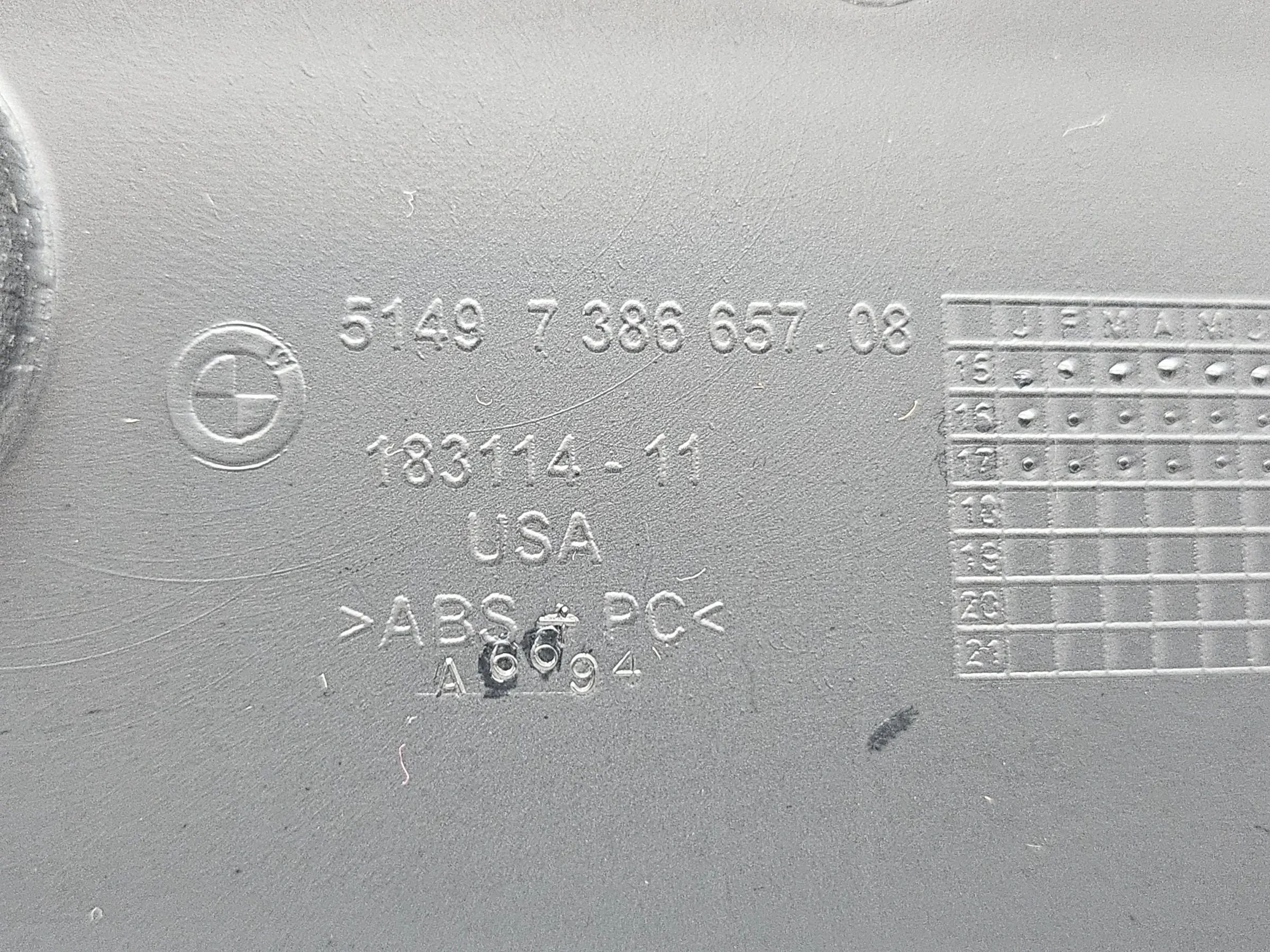 Original BMW F16 X6 F86 Blende Verkleidung Kofferraum Mitte  7386657