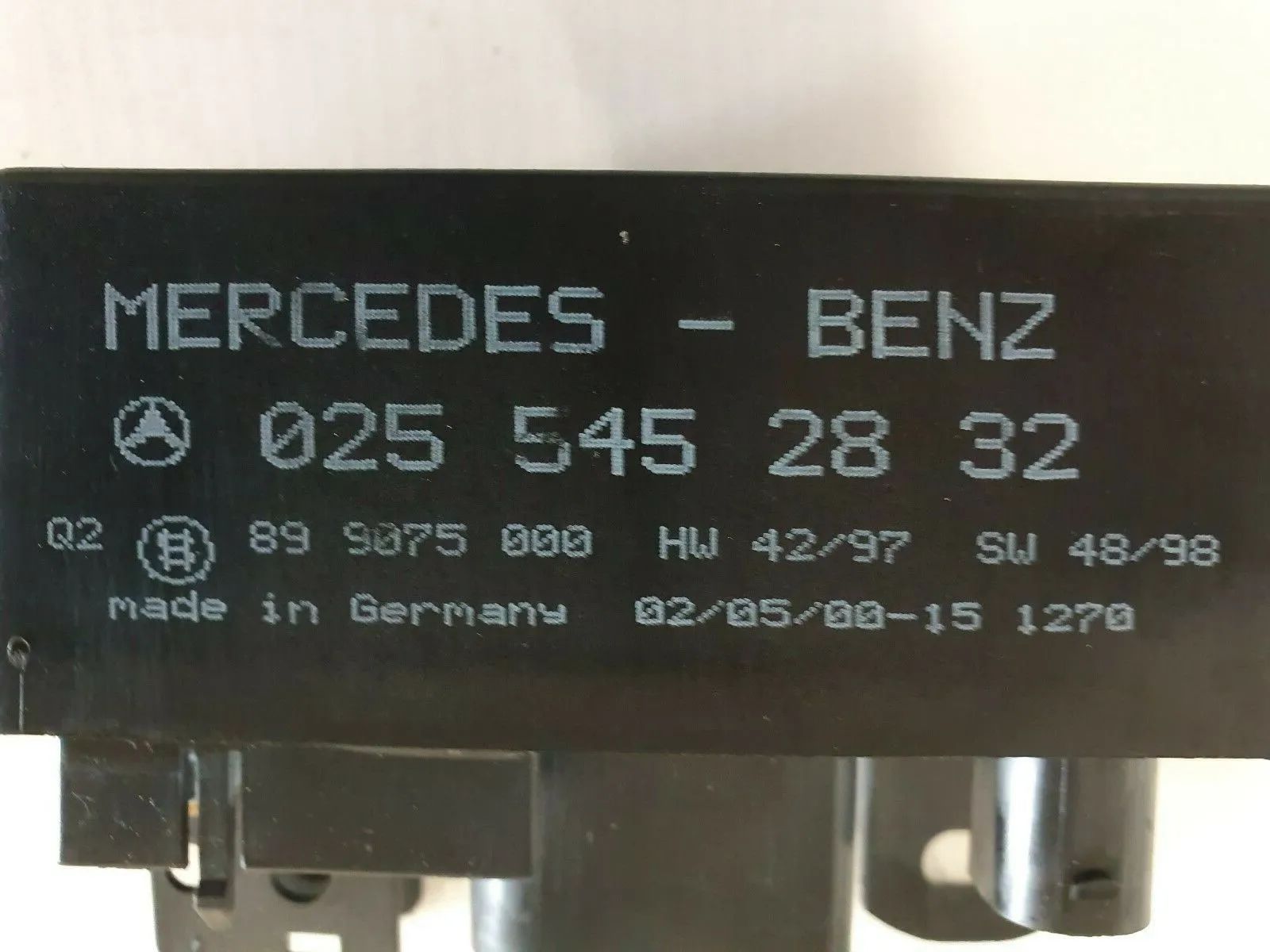 อะไหล่แท้ Mercedes-Benz A Klasse W168 A170 CDI รีเลย์ฮีตเตอร์ล่วงหน้า กล่องควบคุมฮีตเตอร์ล่วงหน้า A0255452832 K22