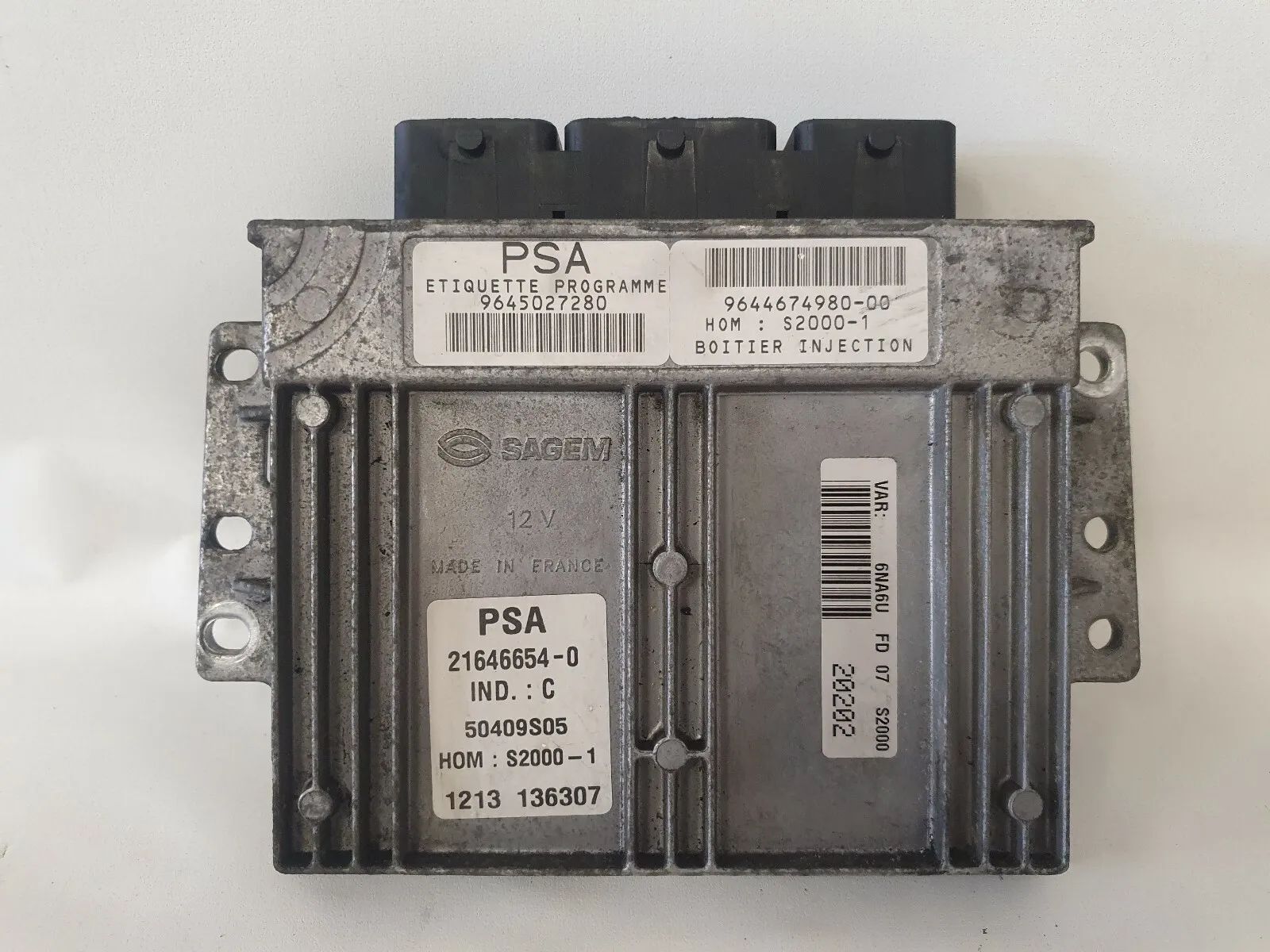 Origine Calculateur Moteur Citroen Xsara Picasso 9645027280 964467498000 21646654-0