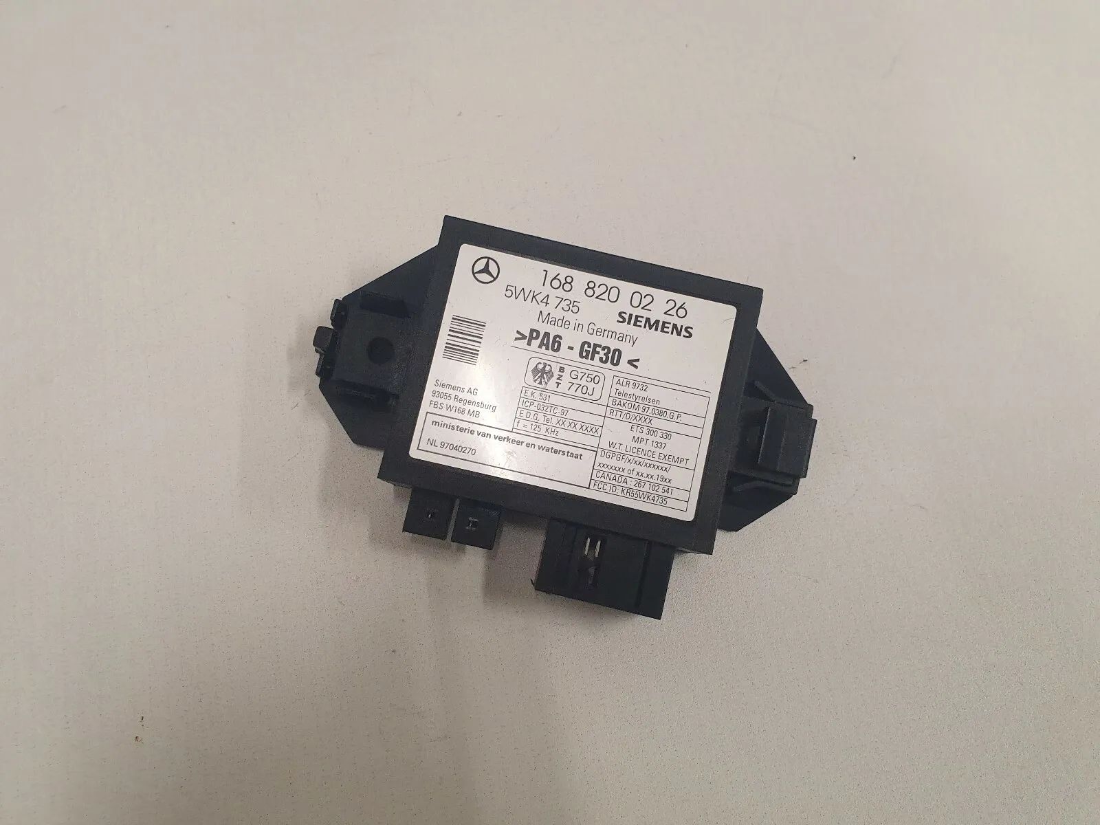 original Mercedes Benz W168 A-Class - control unit 1688200226 SIEMENS K31 