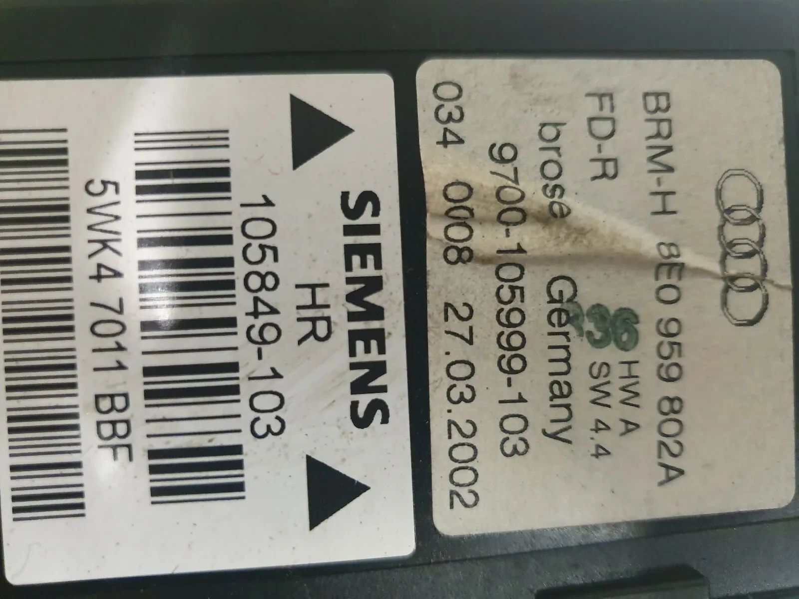 AUDI A4 AVANT (8ED, B7) 2.0 TDI Motor Fensterheber rechts hinten 8E0959802A K31