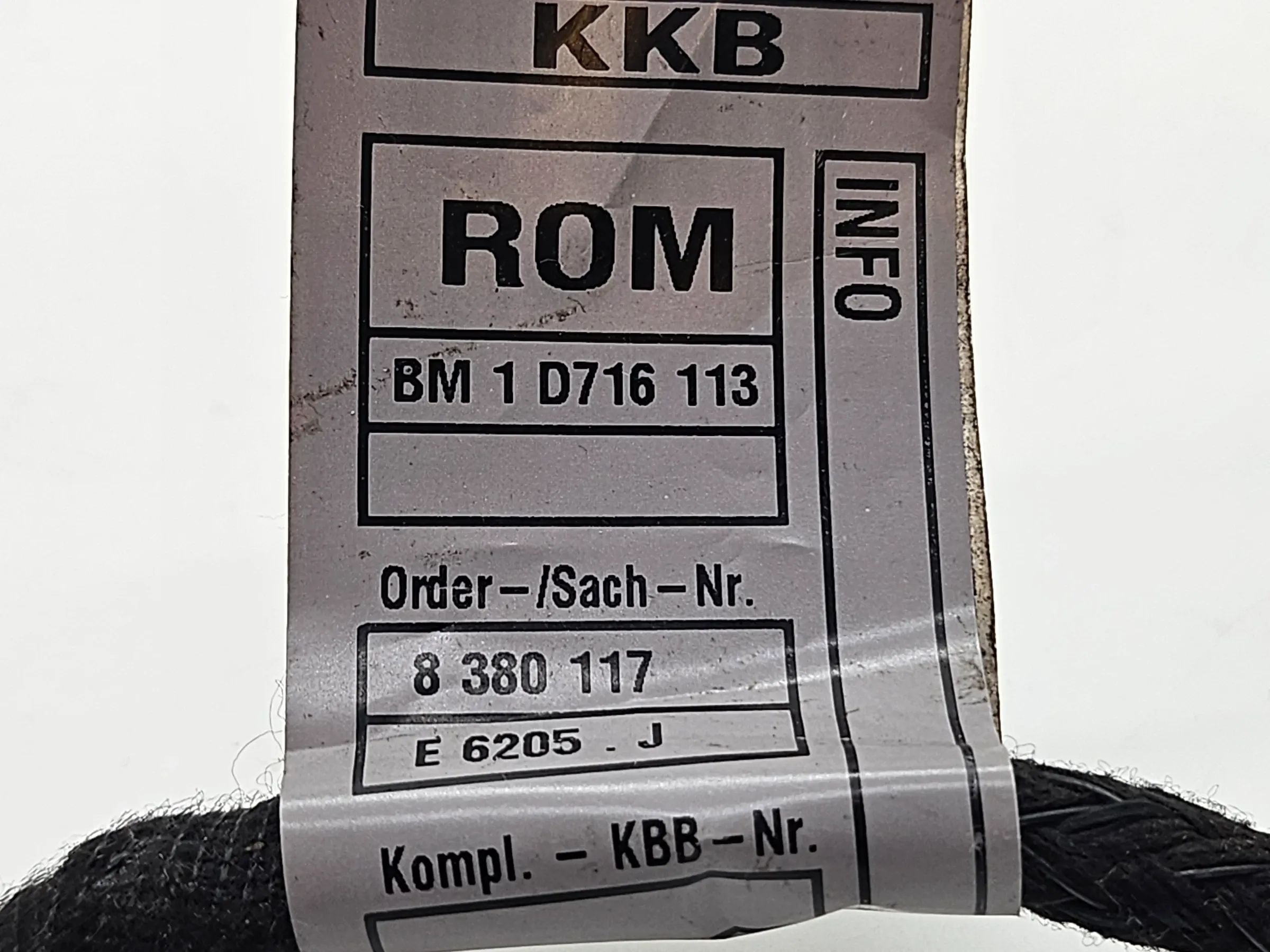 Original  BMW Adapterkabel Airbagmodul 61128380117 OEM