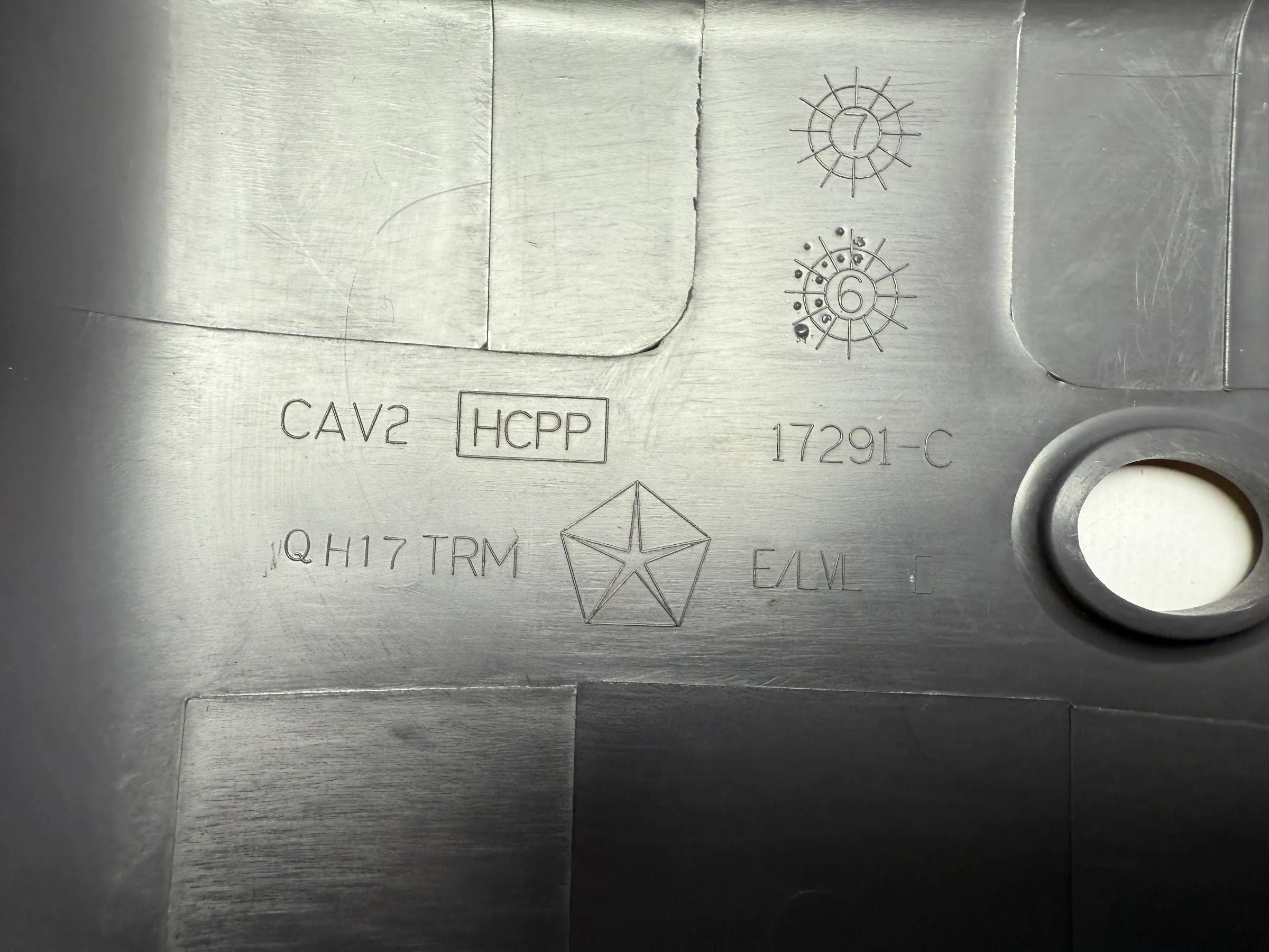 Original Chrysler Voyager Tampa da Coluna de Direção Revestimento 17291-C