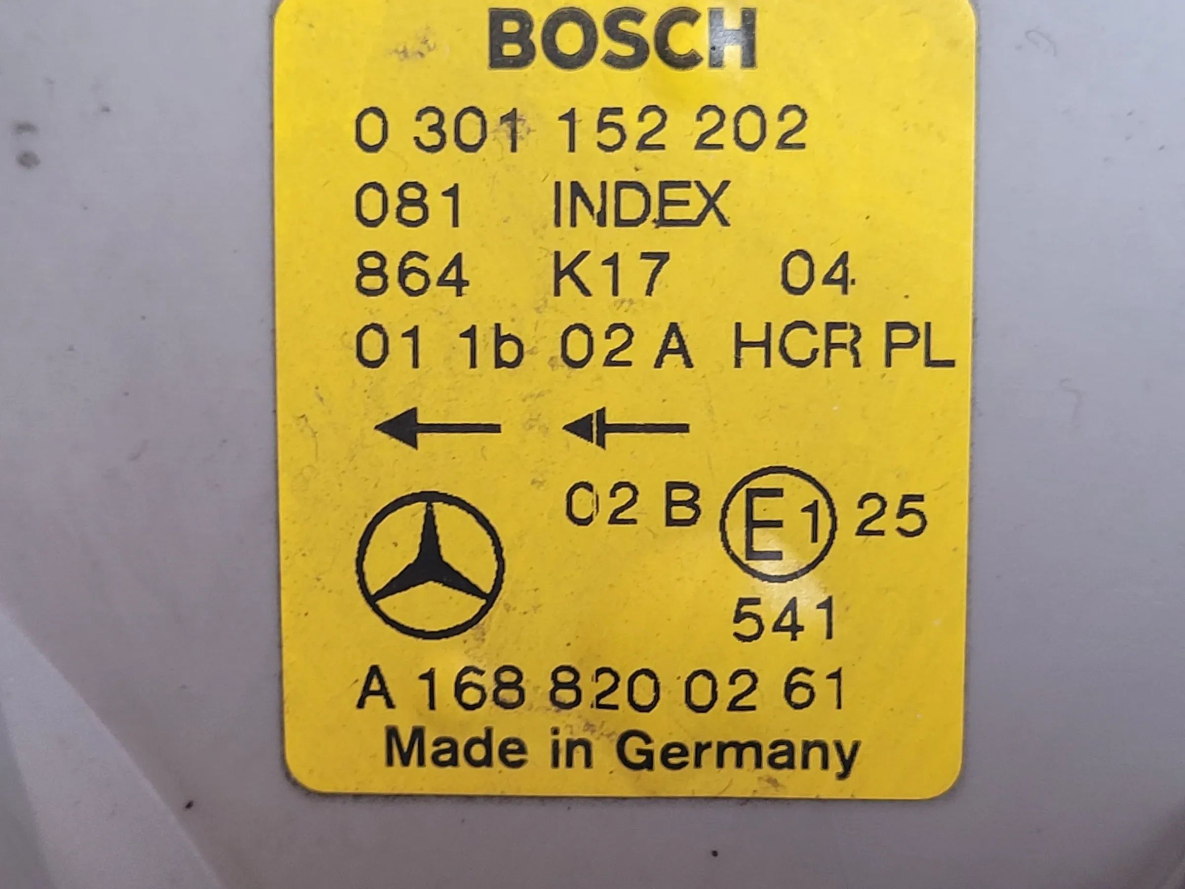 Mercedes A-Klasse W168 Scheinwerfer/Frontleuchte Rechts A1688200261 Original