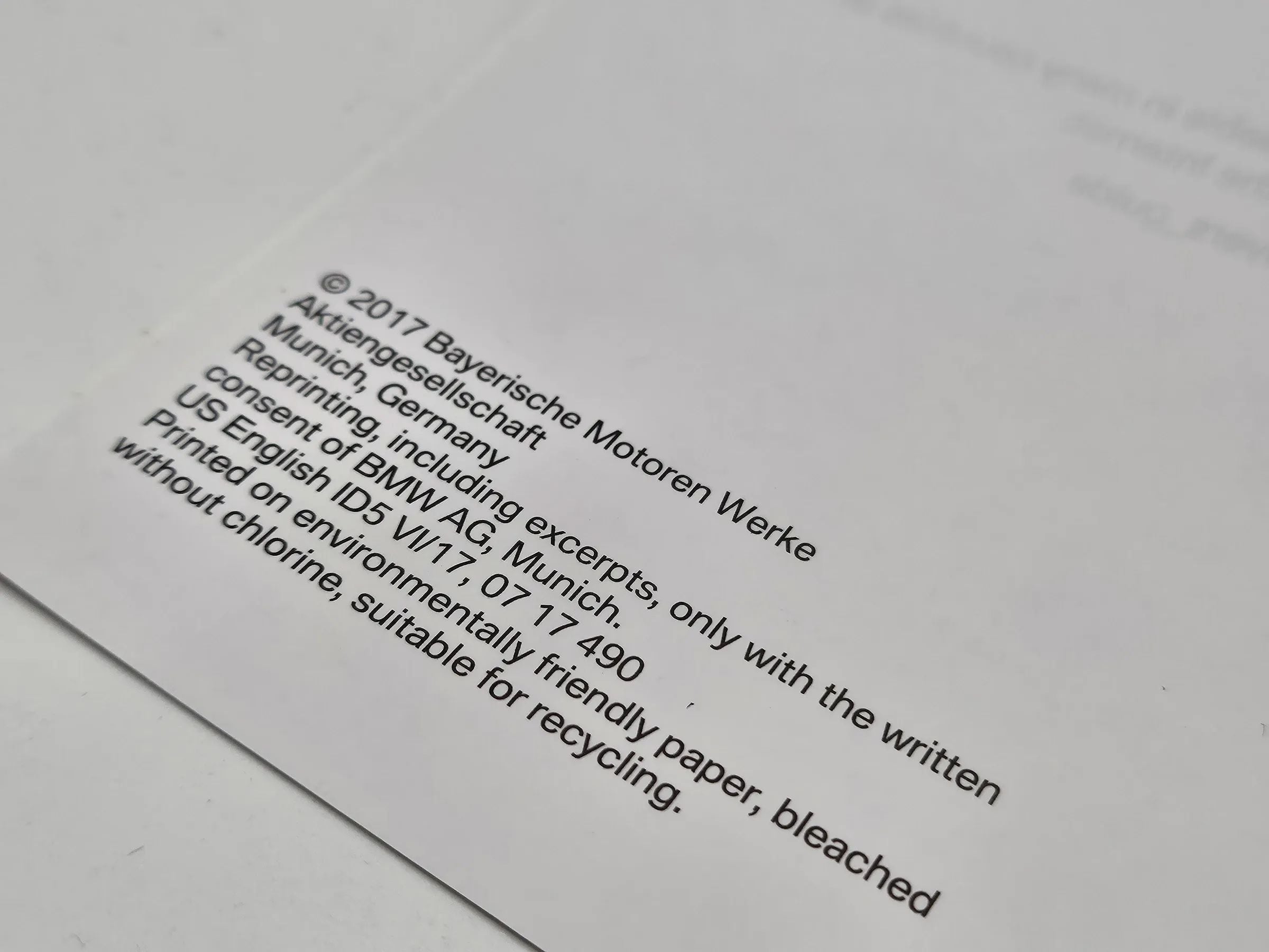 宝马3系 F30 2017年轿车使用说明书 英文版