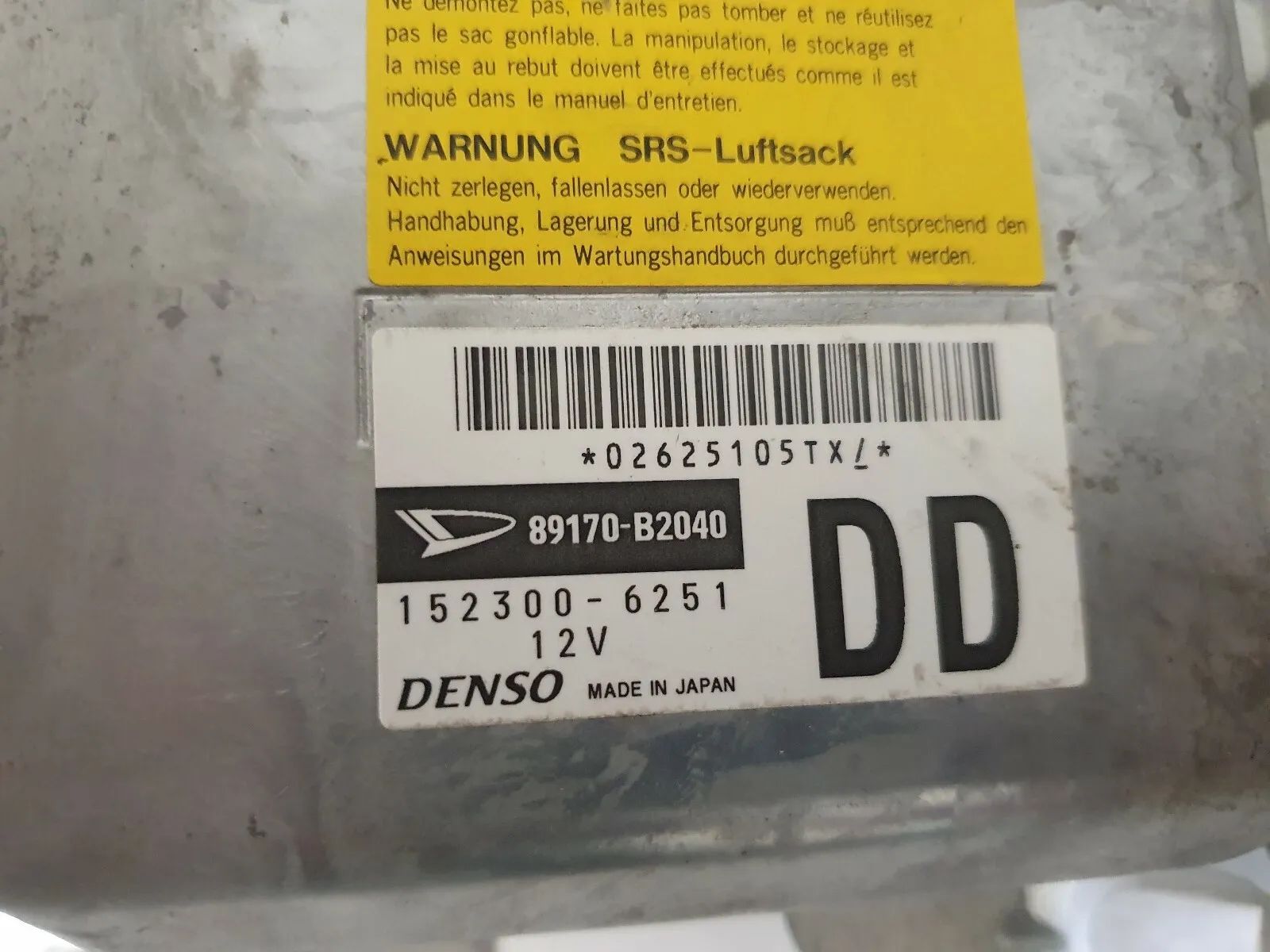 original Airbagsteuergerät DAIHATSU Cuore VII (L251) 89170B2040 1523006251 DENSO