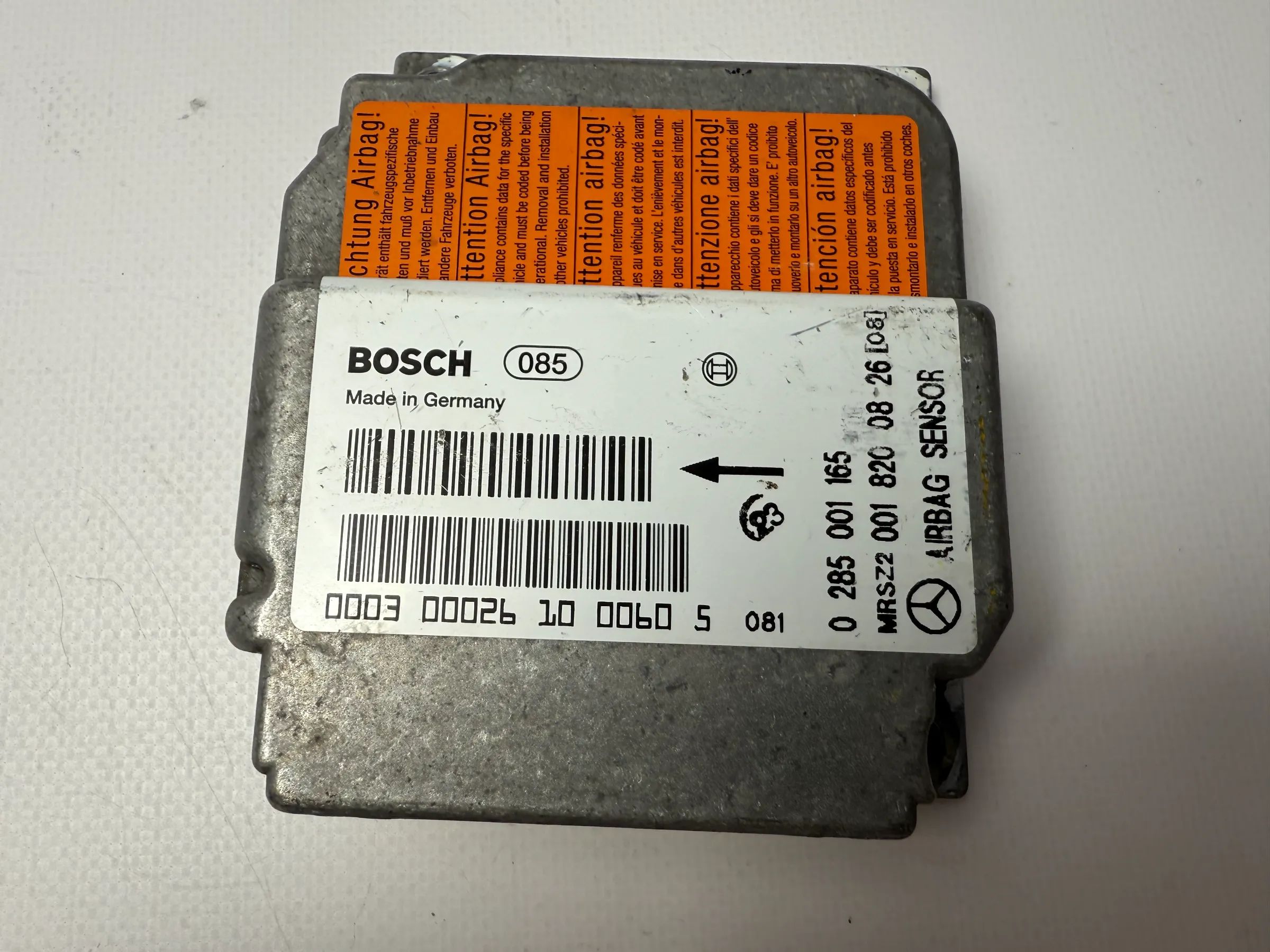 Original Mercedes Benz W202 W208 CLK Airbag Calculateur 0285001165 / 0018200826