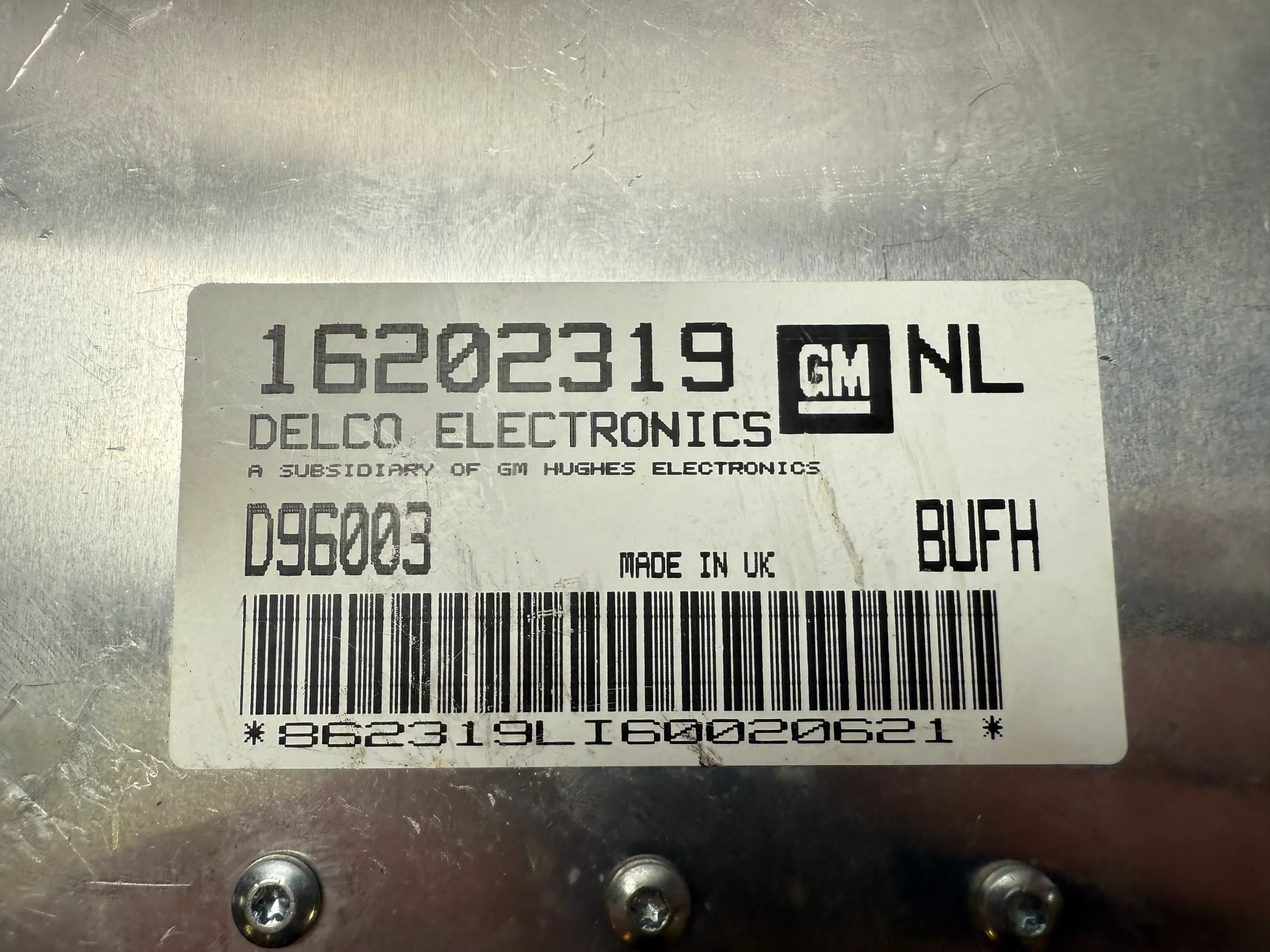 Оригинальный блок управления двигателем Opel Vectra B 1.6 дизель 16202319 NL / D96003