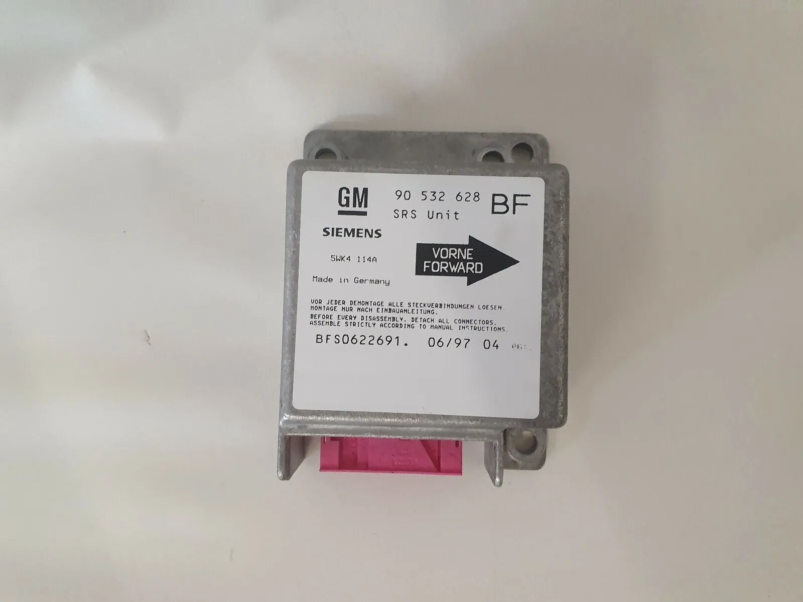 ⭐⭐⭐ original Airbagsteuergerät 90532628BF Opel Corsa B Bj,1996 1.2L 33KW ⭐⭐⭐