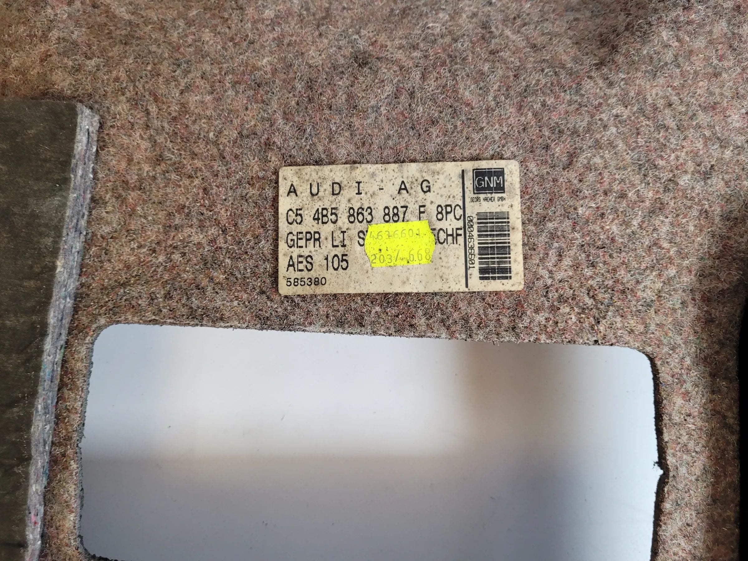 Original Audi A6 (4B2/4B4) Kofferraum Verkleidung Abdeckung Links 4B5863887F