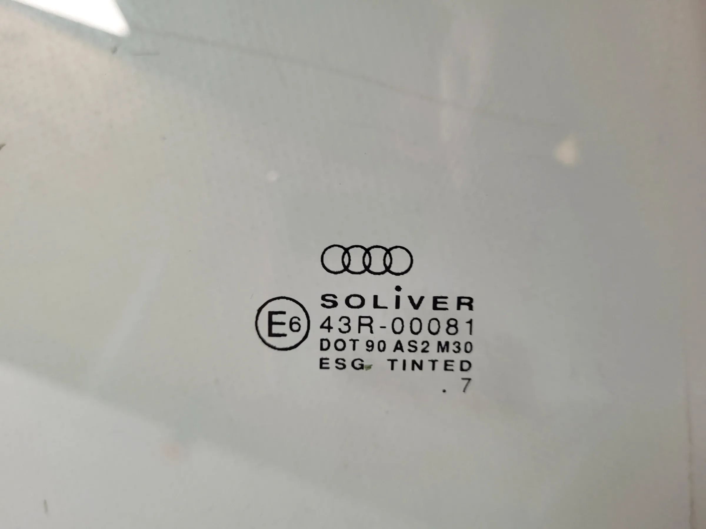 Original Audi A6 4B2/4B4 Fensterscheibe Türscheibe Hinten Rechts 43R-00081