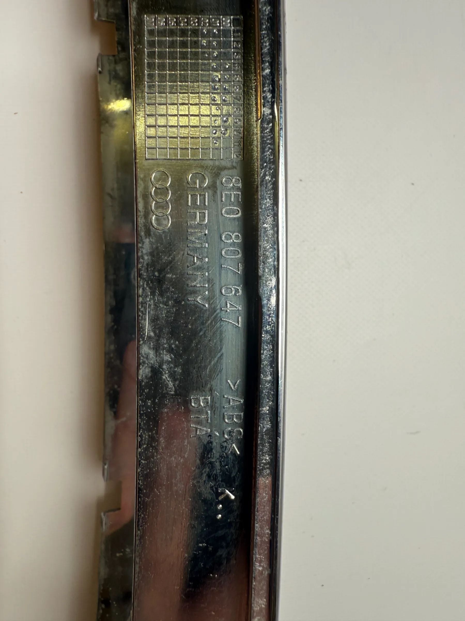 Cornice Cromata Griglia Paraurti Centrale Audi A4 B6 8E Griglia Paraurti 8E0807647