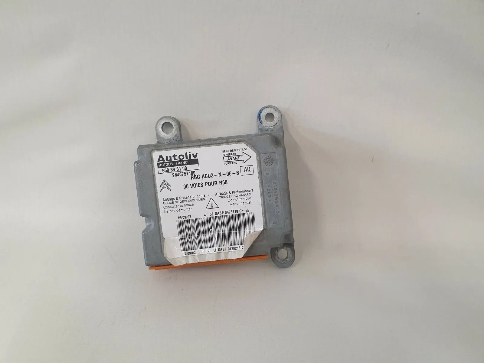 ⭐ original Airbag-Steuergerät Citroen Xsara Pisasso  550893100  9646757180  AQ ⭐