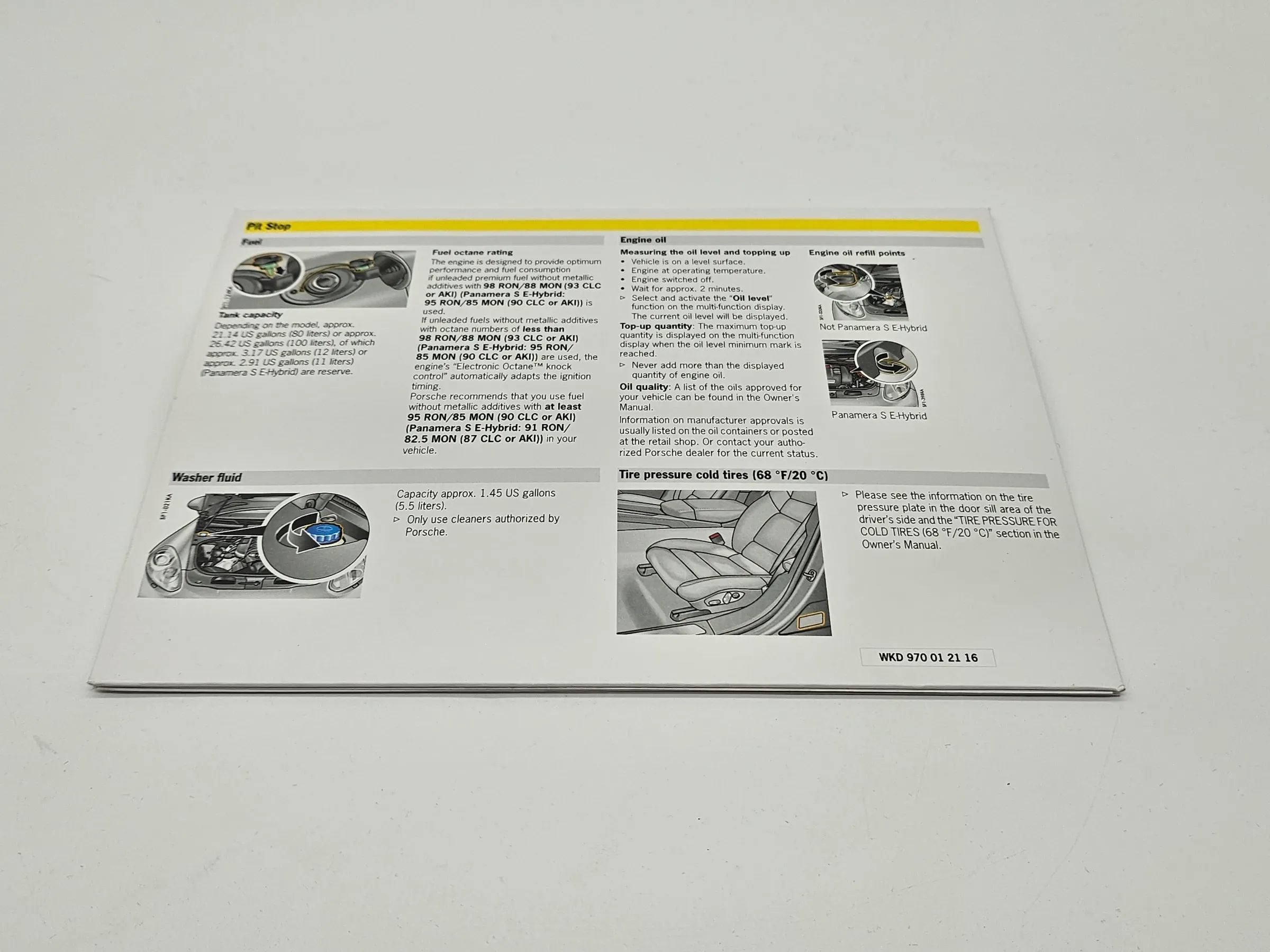 Original Porsche 970 Panamera 4 , 4S ,Turbo  Schnell Betriebsanleitung englisch