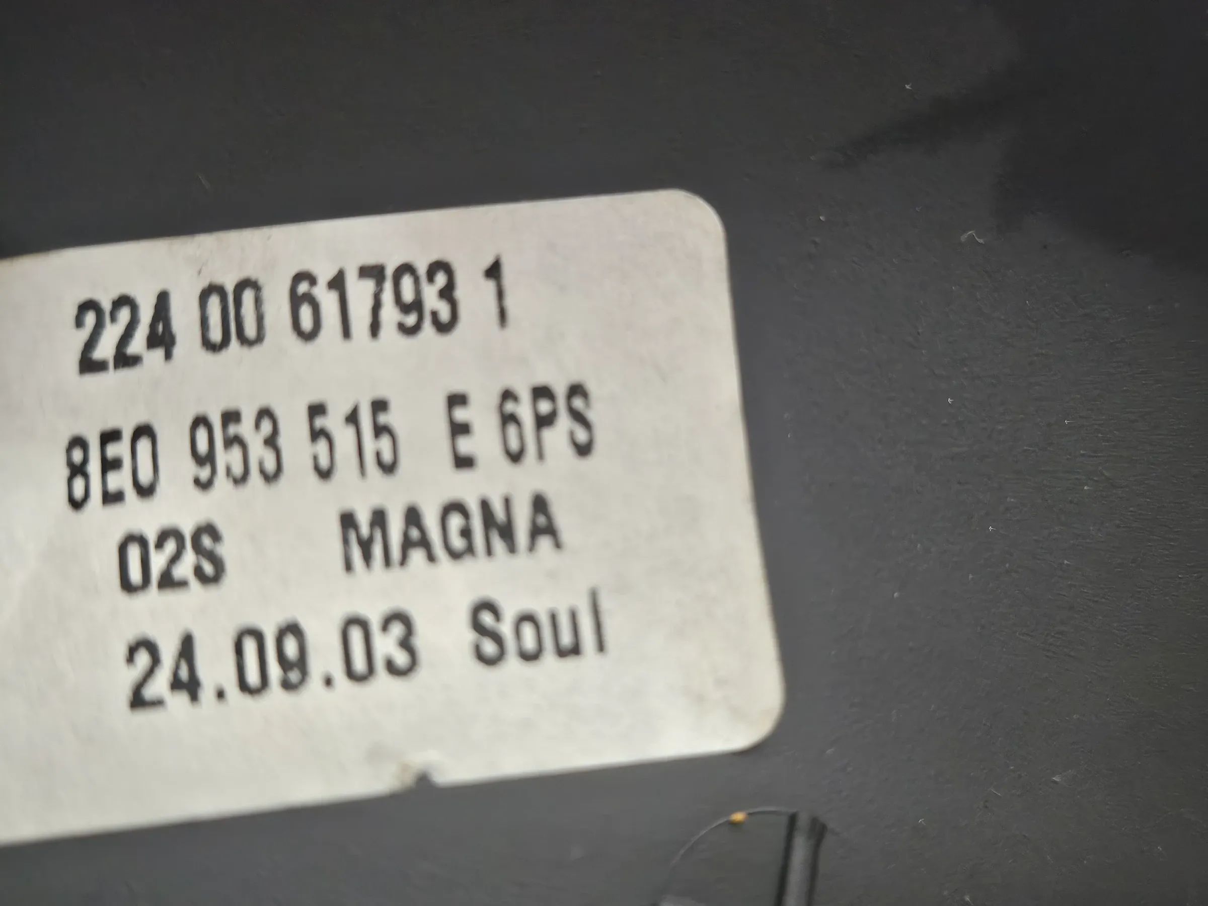 Original Audi A4 B6 Lenkradsäule Verkleidung 8E0953515E Schwarz oben