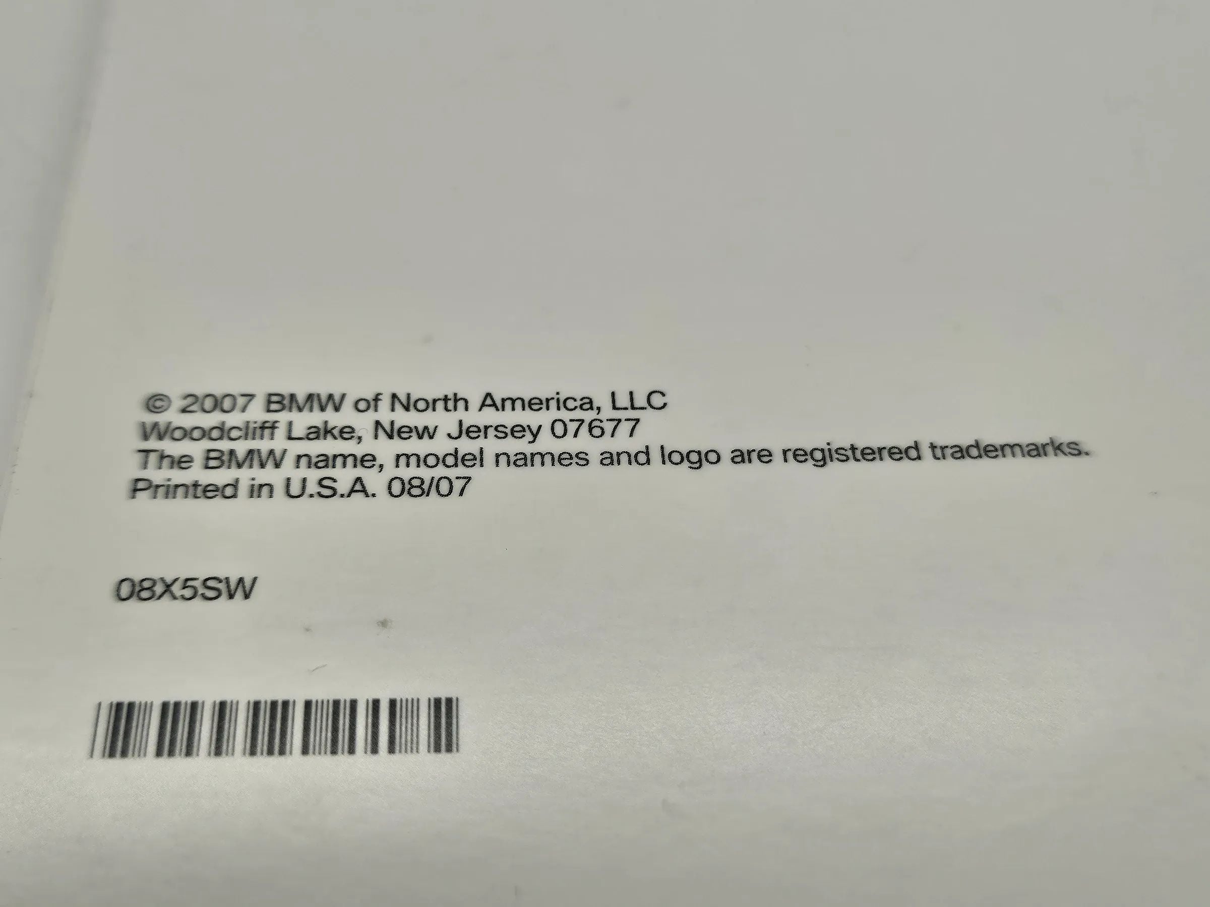 Original BMW X5 E70 2008 Service and Warranty Information englisch