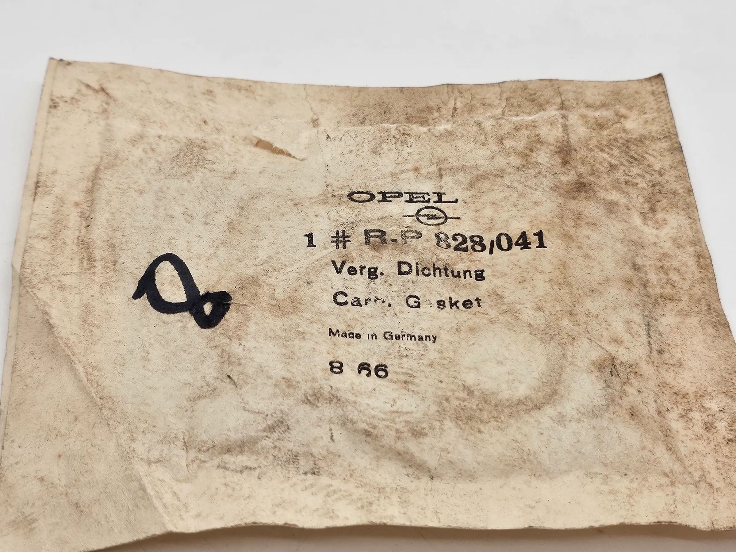Original Opel Oldtimer Vergaserdichtung  Set  P 828 041  Set 8