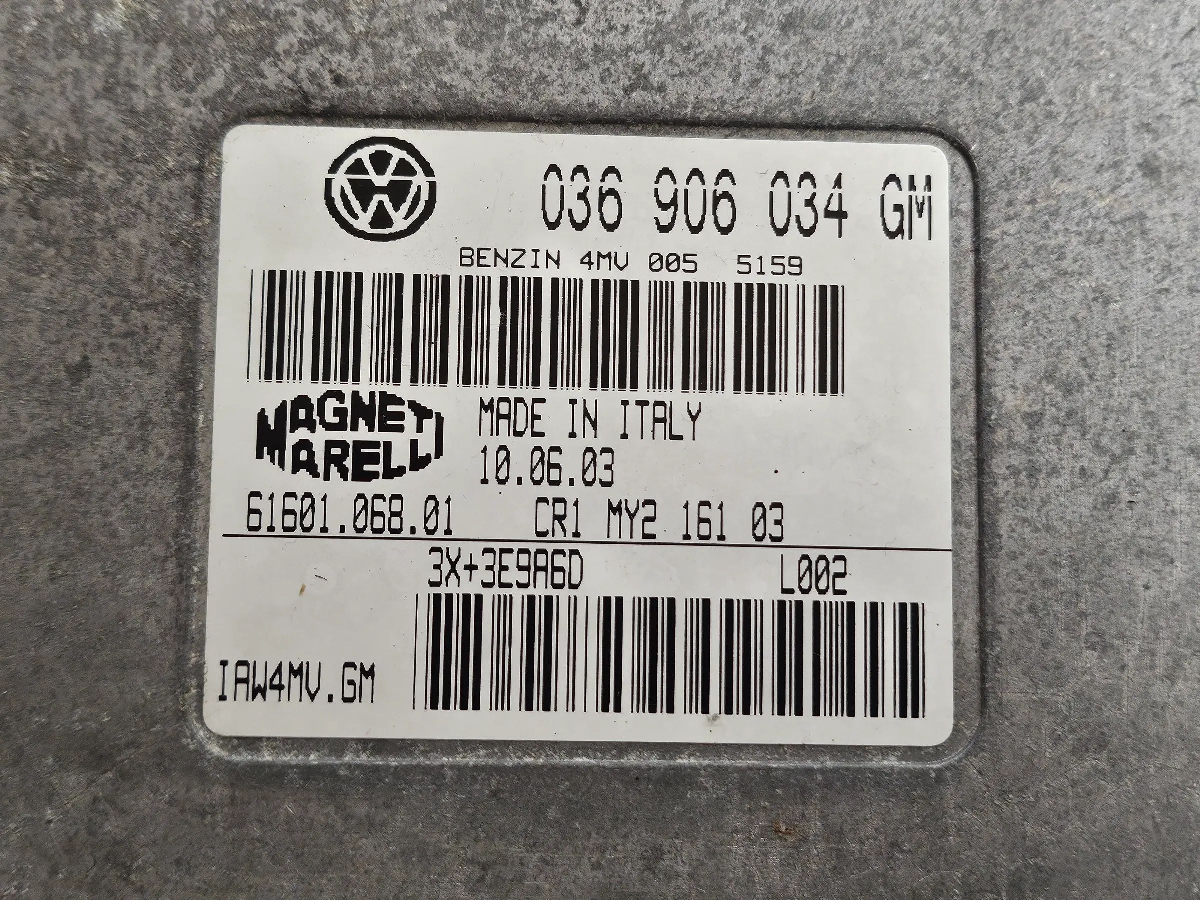 VW Seat Ibiza 1.4 16V Skoda Sterownik Silnika IAW4MVGM, 6160106801, 036906034GM