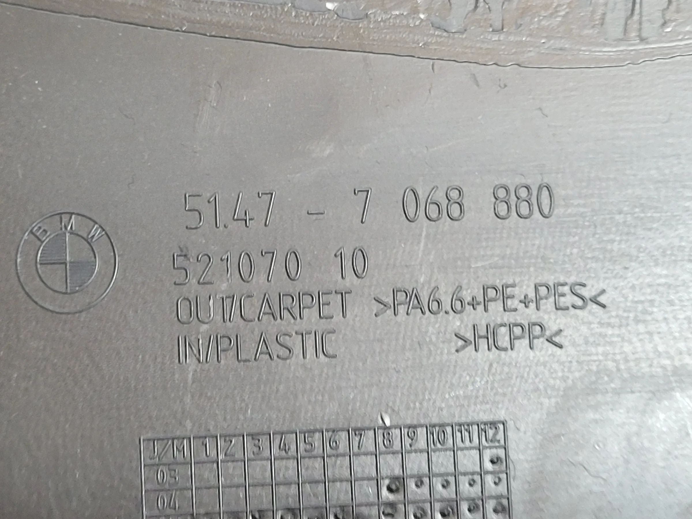 BMW 3er E90/E91 Gepäckraum Kofferraum Abdeckung 51.47-7068880 Original
