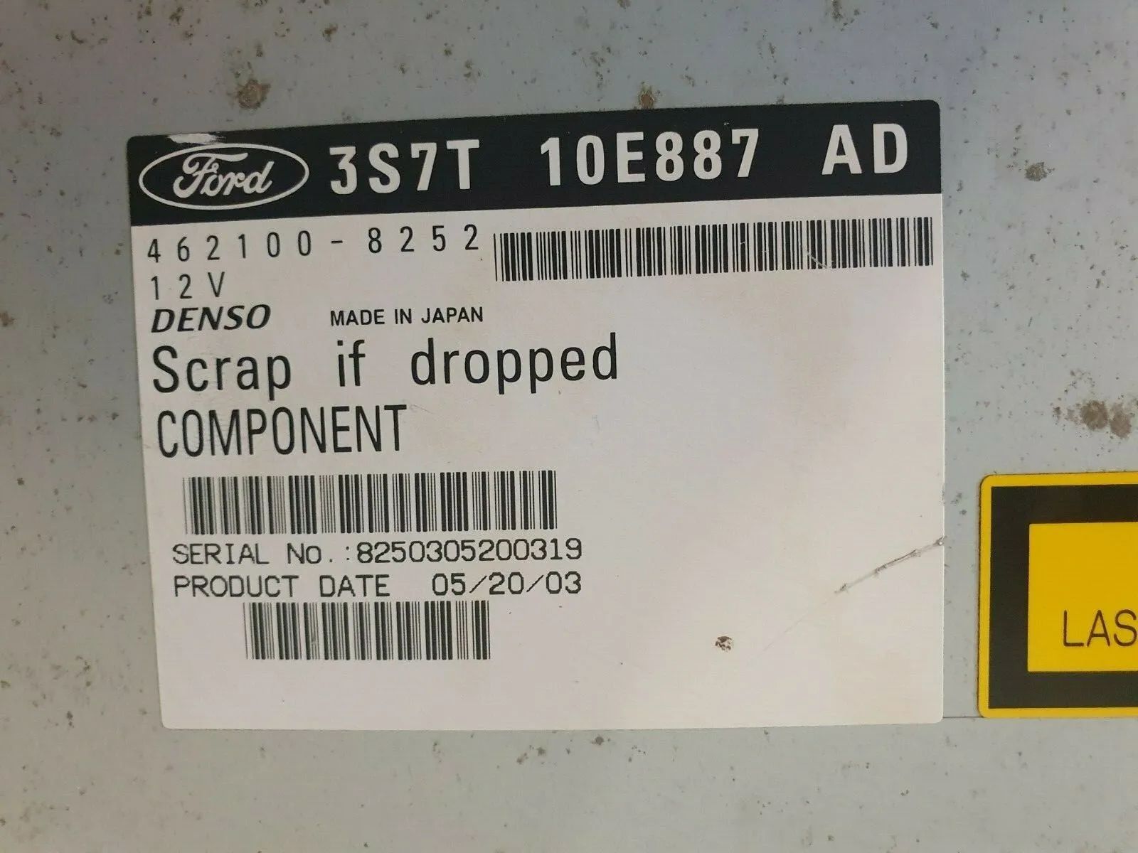 純正 Ford モンデオ III 3 MK3 タッチスクリーン用 DVDナビゲーションドライブ 3S7T-10E887-AD