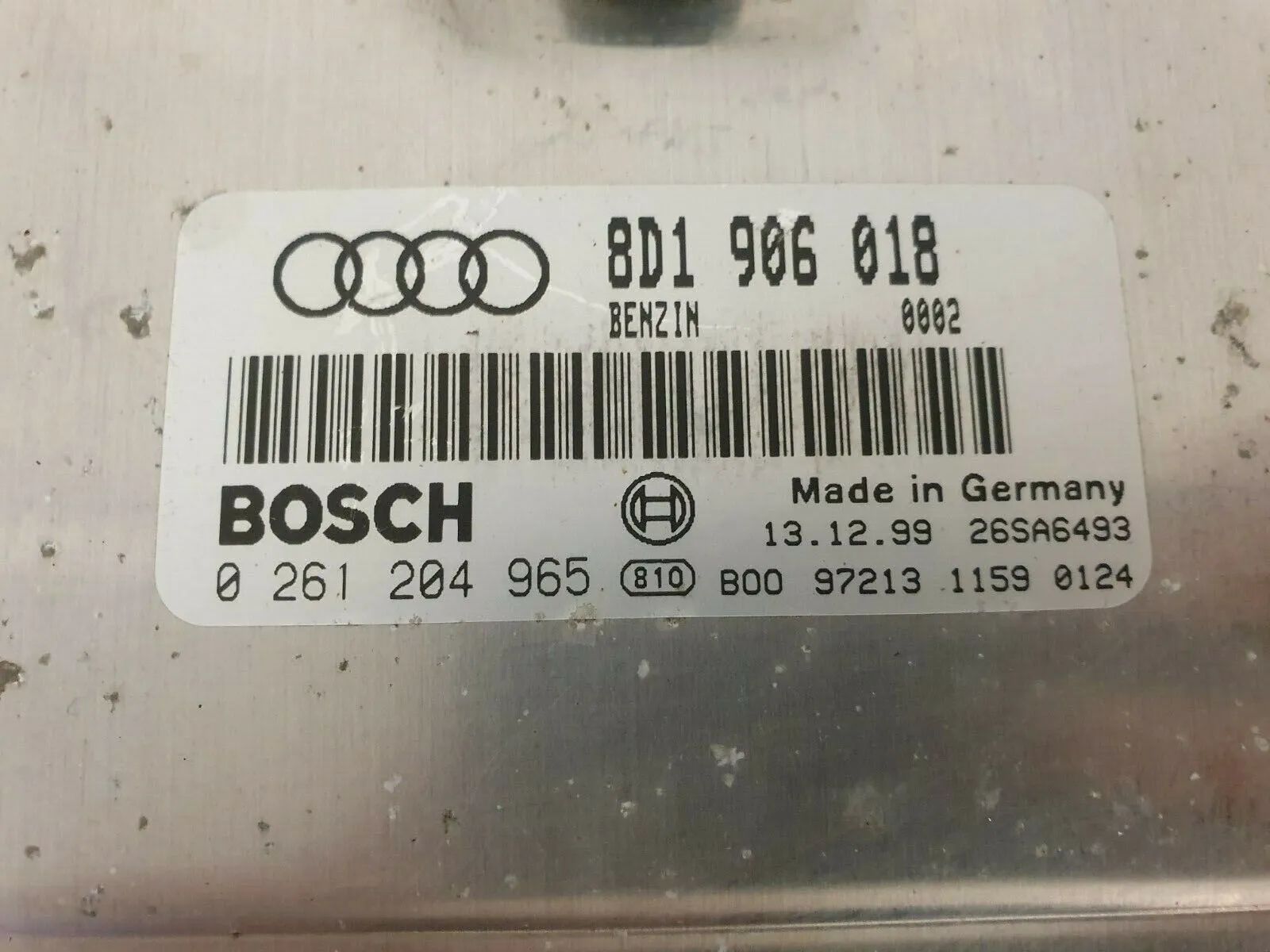 Engine control unit Audi A3 8L 1.8l engine 125PS APG 8D1906018 Bosch 0261204965 